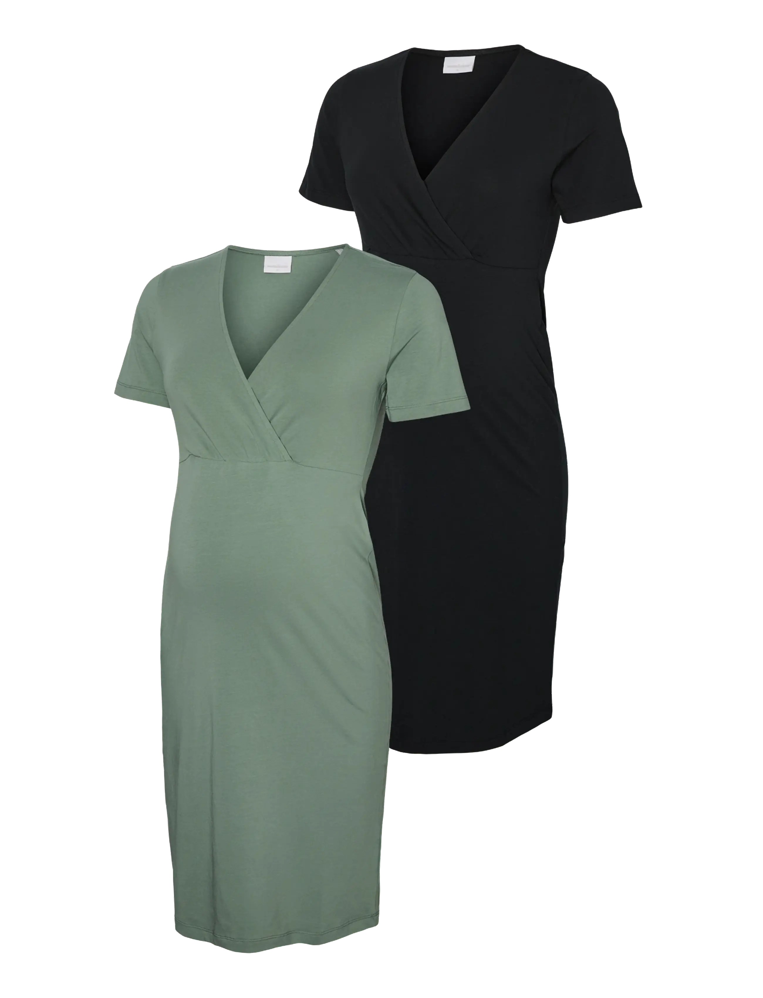 Mamalicious MLKERRIE TESS SS JRS ABK DRESS 2F 2-P - Kleider - LILY PAD / black