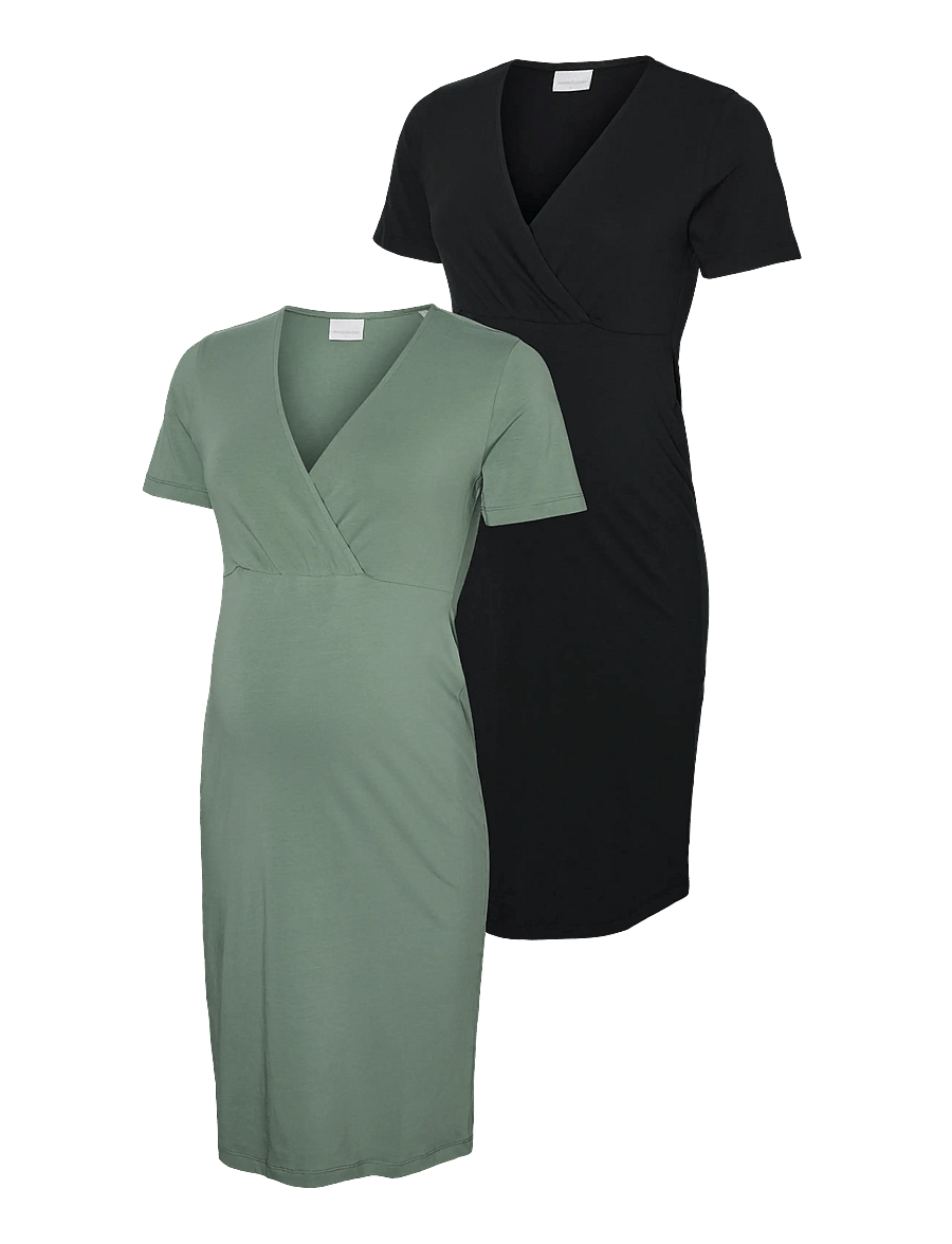 Mamalicious - MLKERRIE TESS SS JRS ABK DRESS 2F 2-P - bodycon kleitas - lily pad - 0