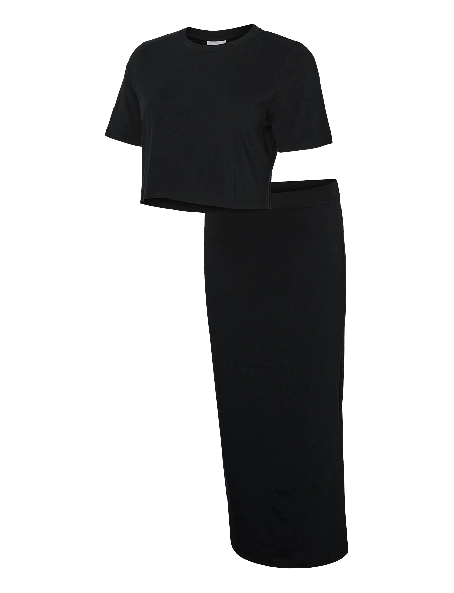 Mamalicious - MLKERRIE TOP & SKIRT JRS SET - hosen - black - 1