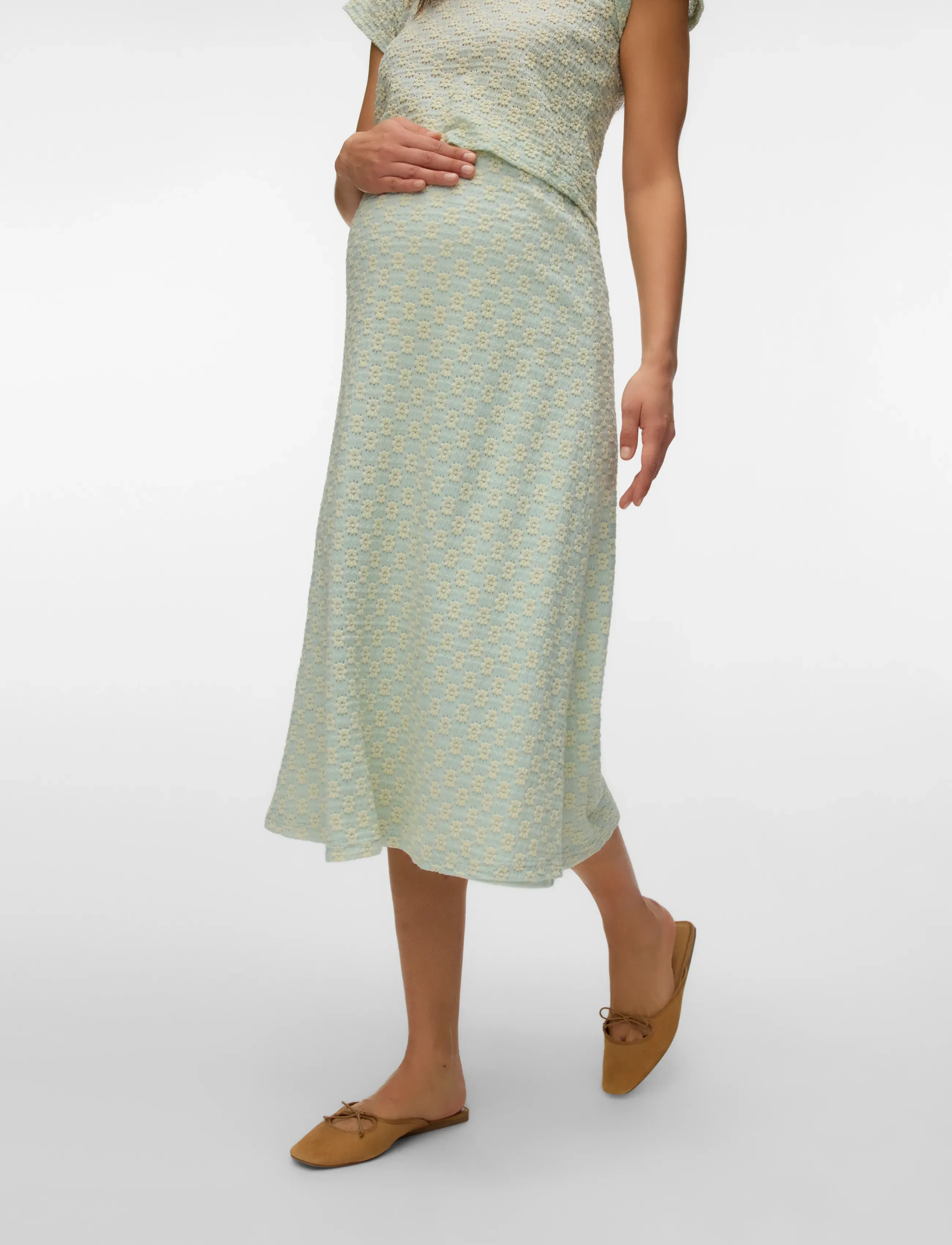 Mamalicious MLBLOOMY HW JRS MIDI SKIRT - Hameet - JADEITE / multi