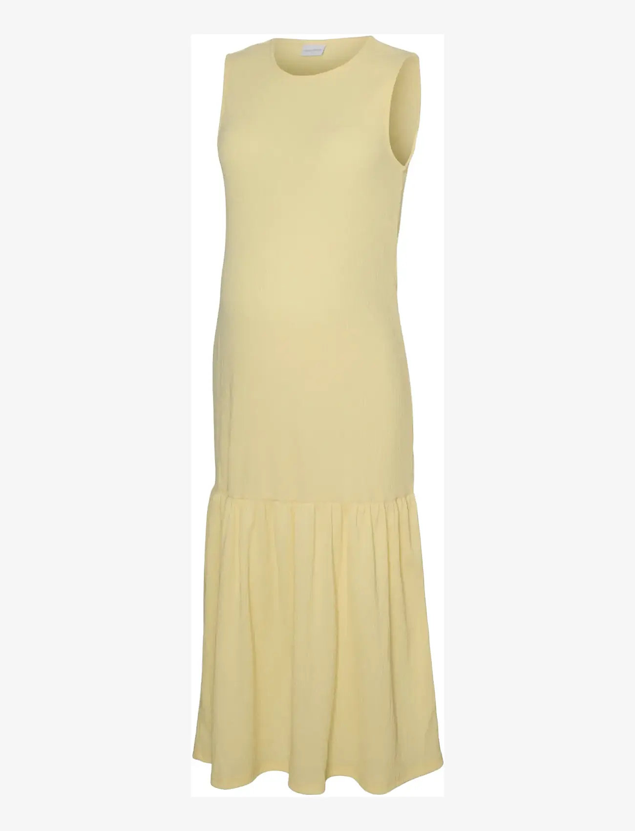 Mamalicious - MLCAILEEN SL JRS PEPLUM MIDI DRESS - midikleider - mellow yellow - 0