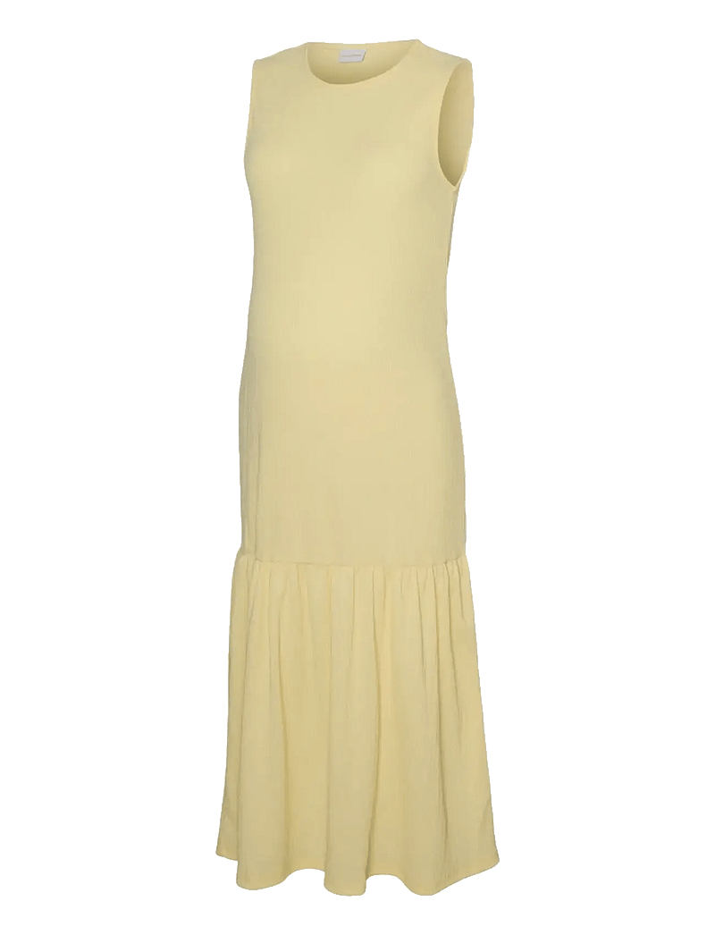Mamalicious - MLCAILEEN SL JRS PEPLUM MIDI DRESS - midikleider - mellow yellow - 0
