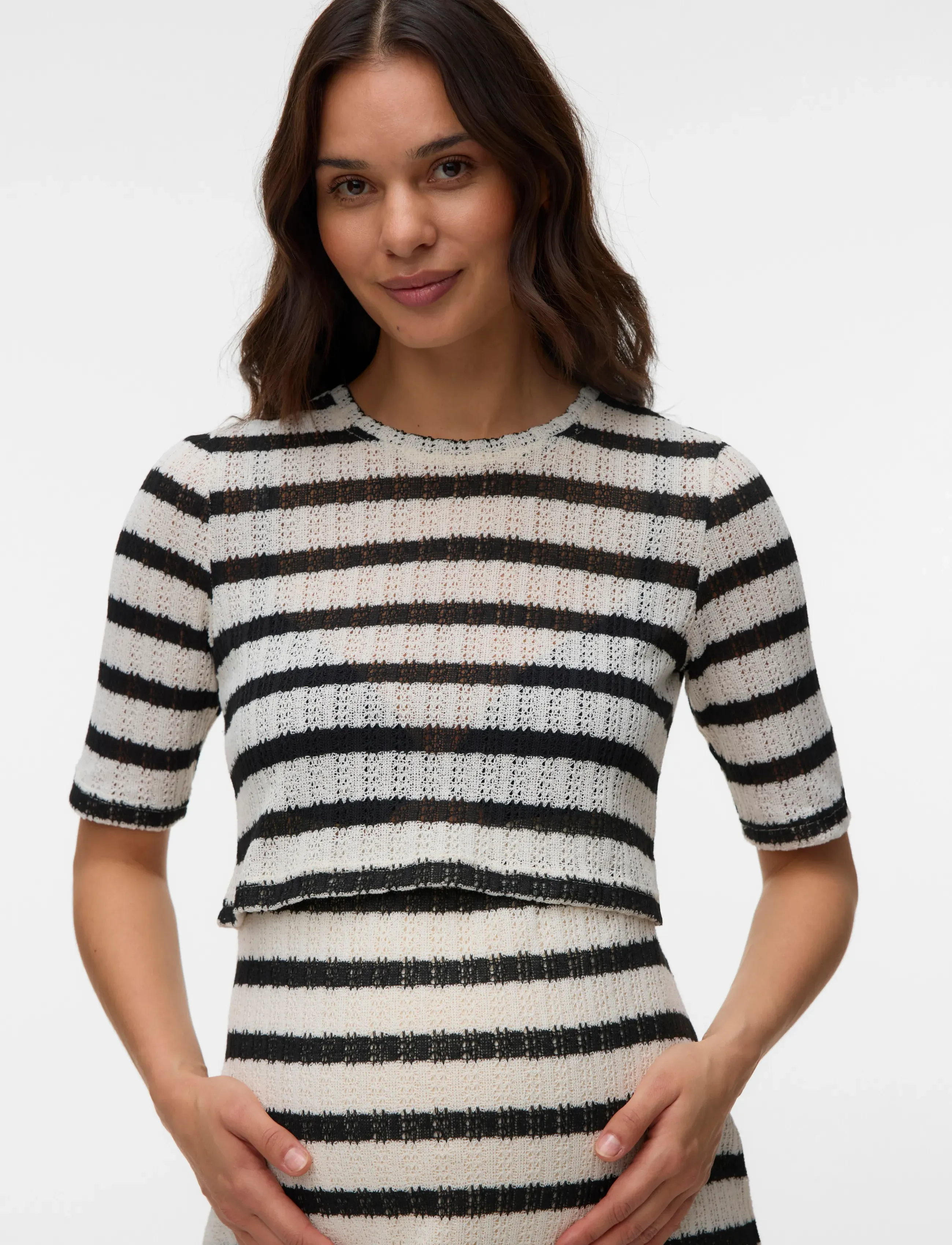 Mamalicious mlshayla 24 Crop Jrs Top, XS, Multi/patterned, Crop Overdele > Crop Overdele Med Korte Ærmer, Dame