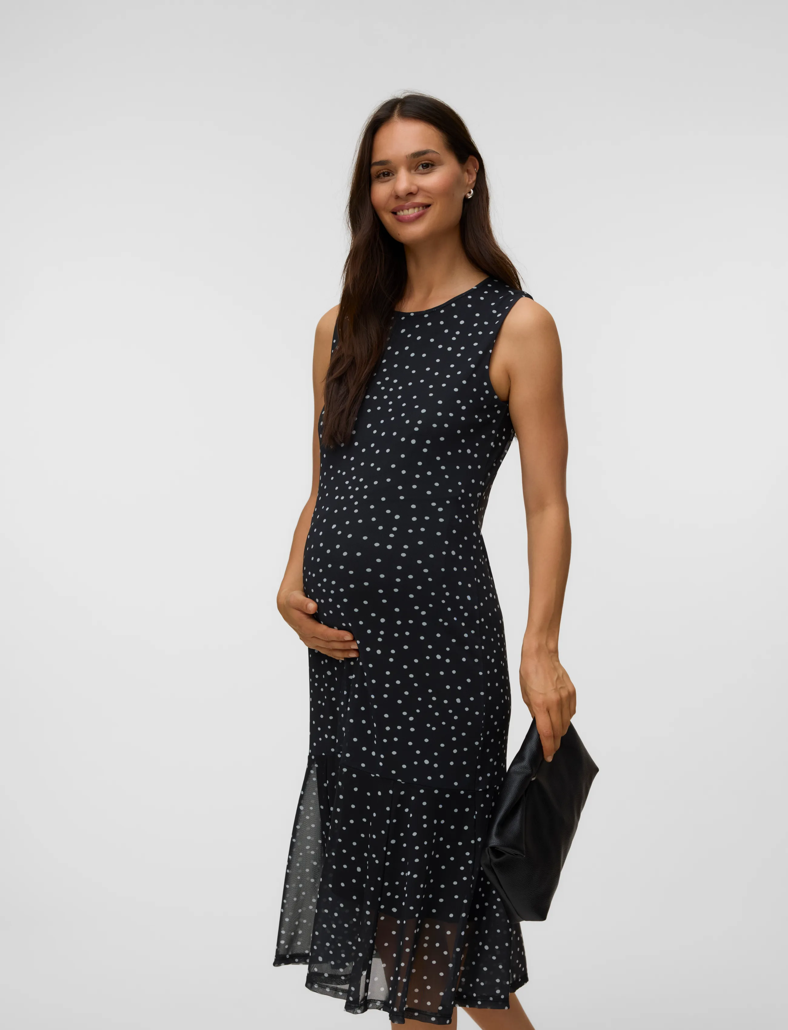 Mamalicious MLSARA SL JRS MIDI DRESS - kesämekot - black - Äitiysvaatteet - BLACK / black