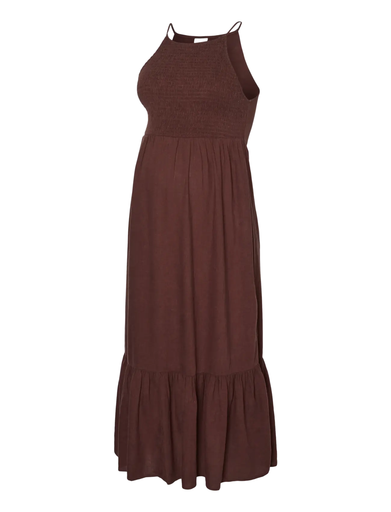 Mamalicious MLNEBULA S/L SMOCK WO MIDI DRESS - Dresses - FUDGESICKLE / brown