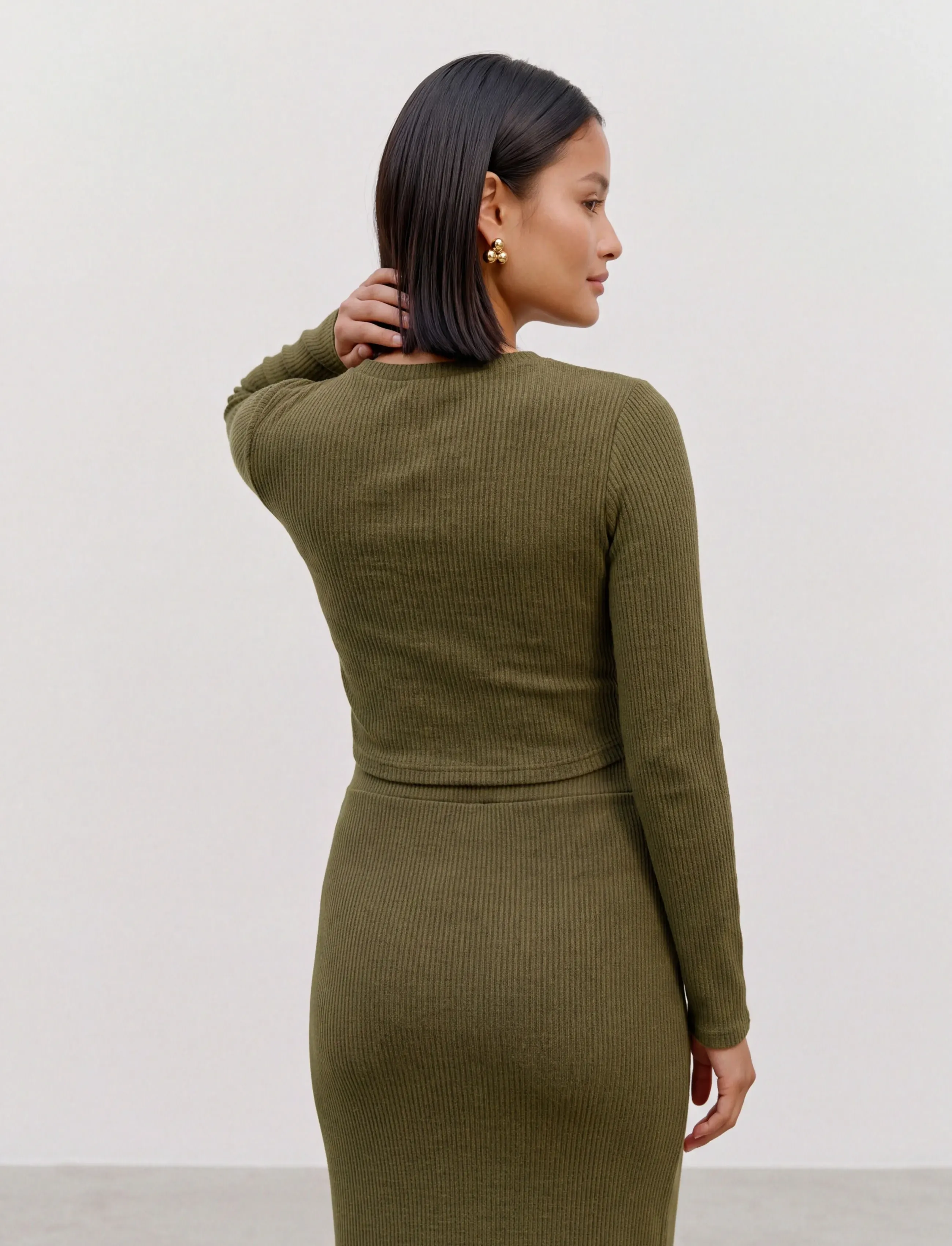 Mamalicious - MLMELONI LS CROP TOP NOOS - lowest prices - sphagnum - 2