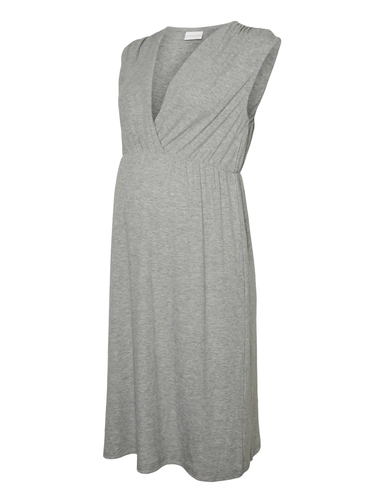MAMALICIOUS Mllamie Lgm Tess Sl Jrs Nightgown 2F Grau - XXL - Damen