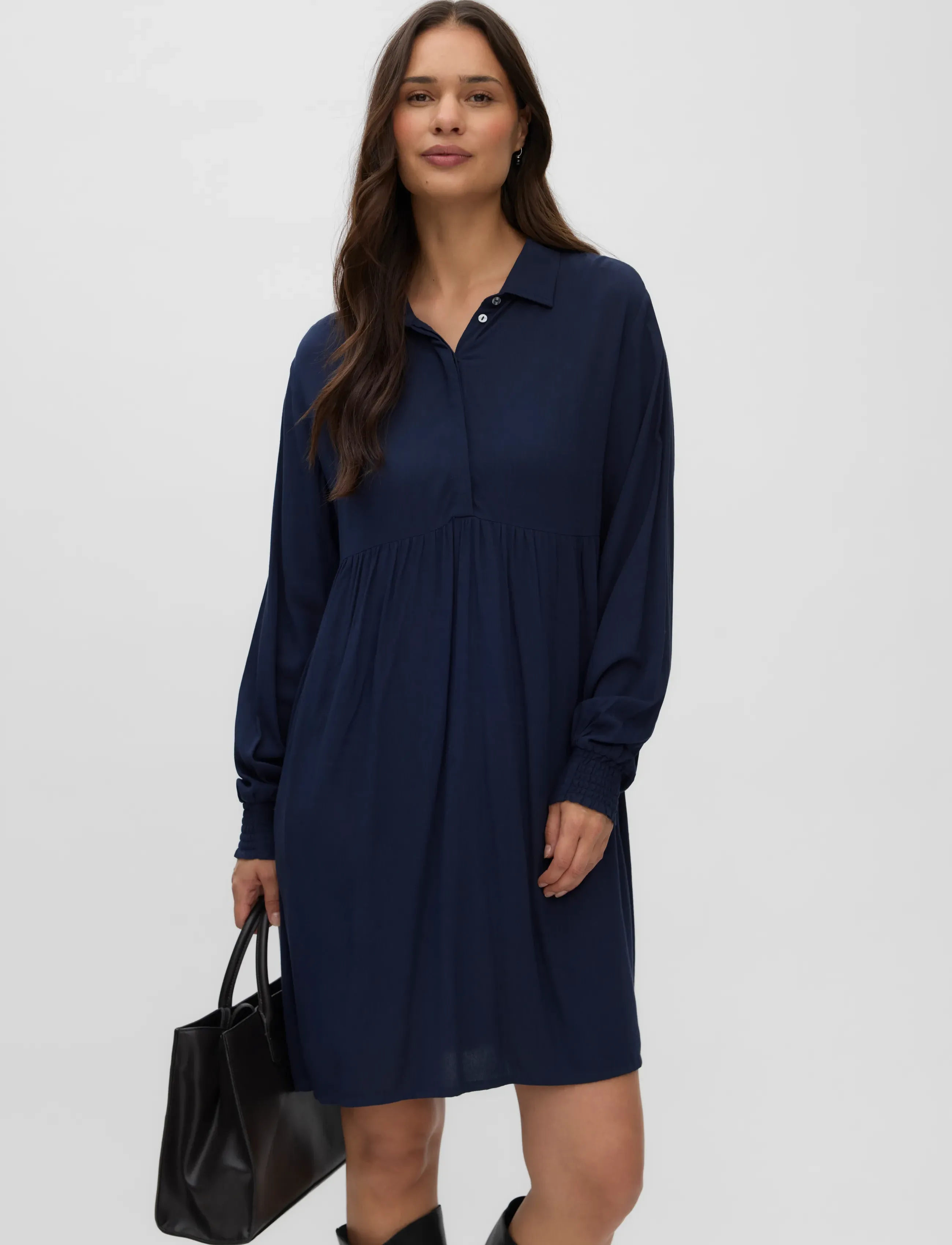 Mamalicious - MLESRA LIA LS WO ABK DRESS 2F - autumn savings - navy blazer - 4