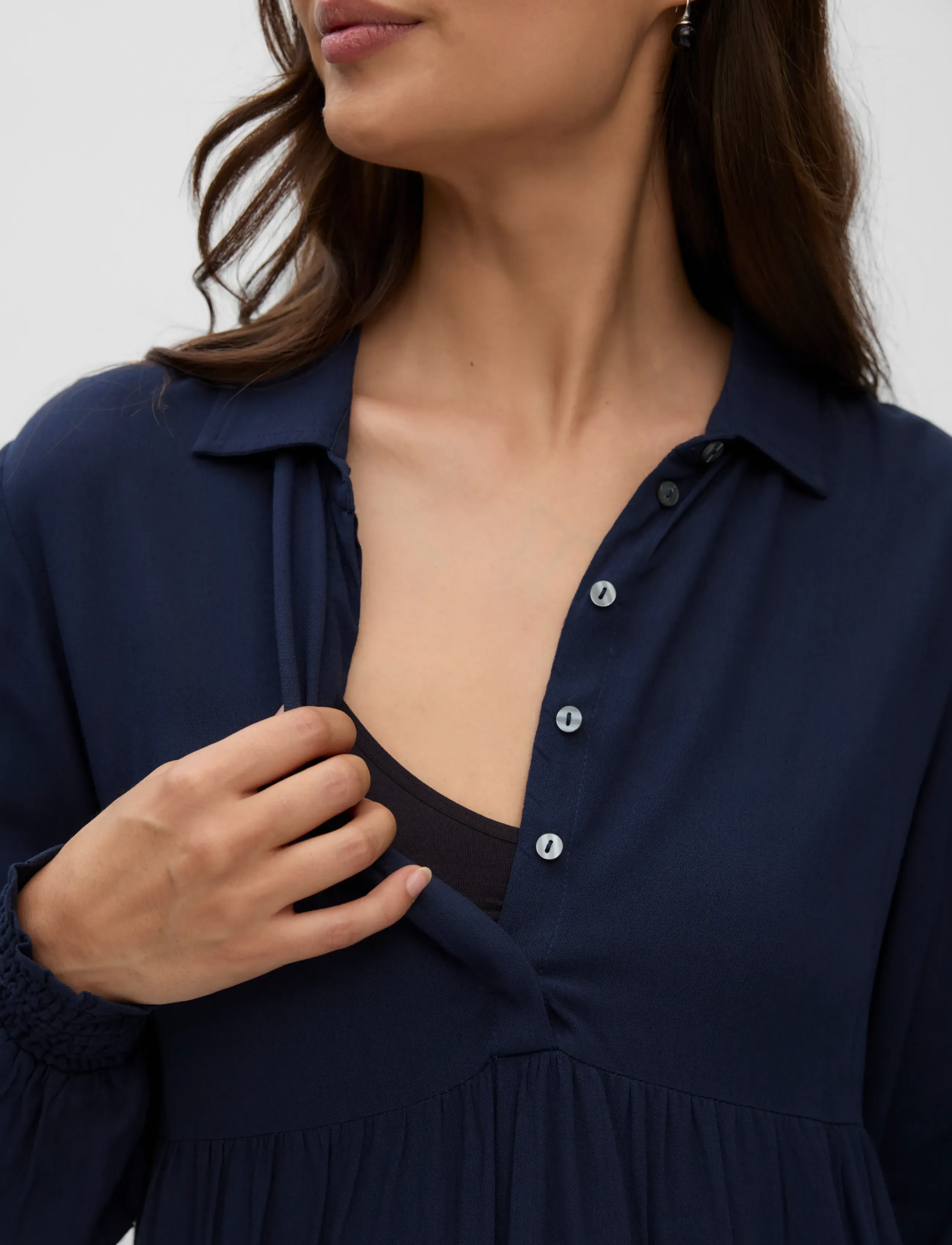 Mamalicious - MLESRA LIA LS WO ABK DRESS 2F - autumn savings - navy blazer - 5