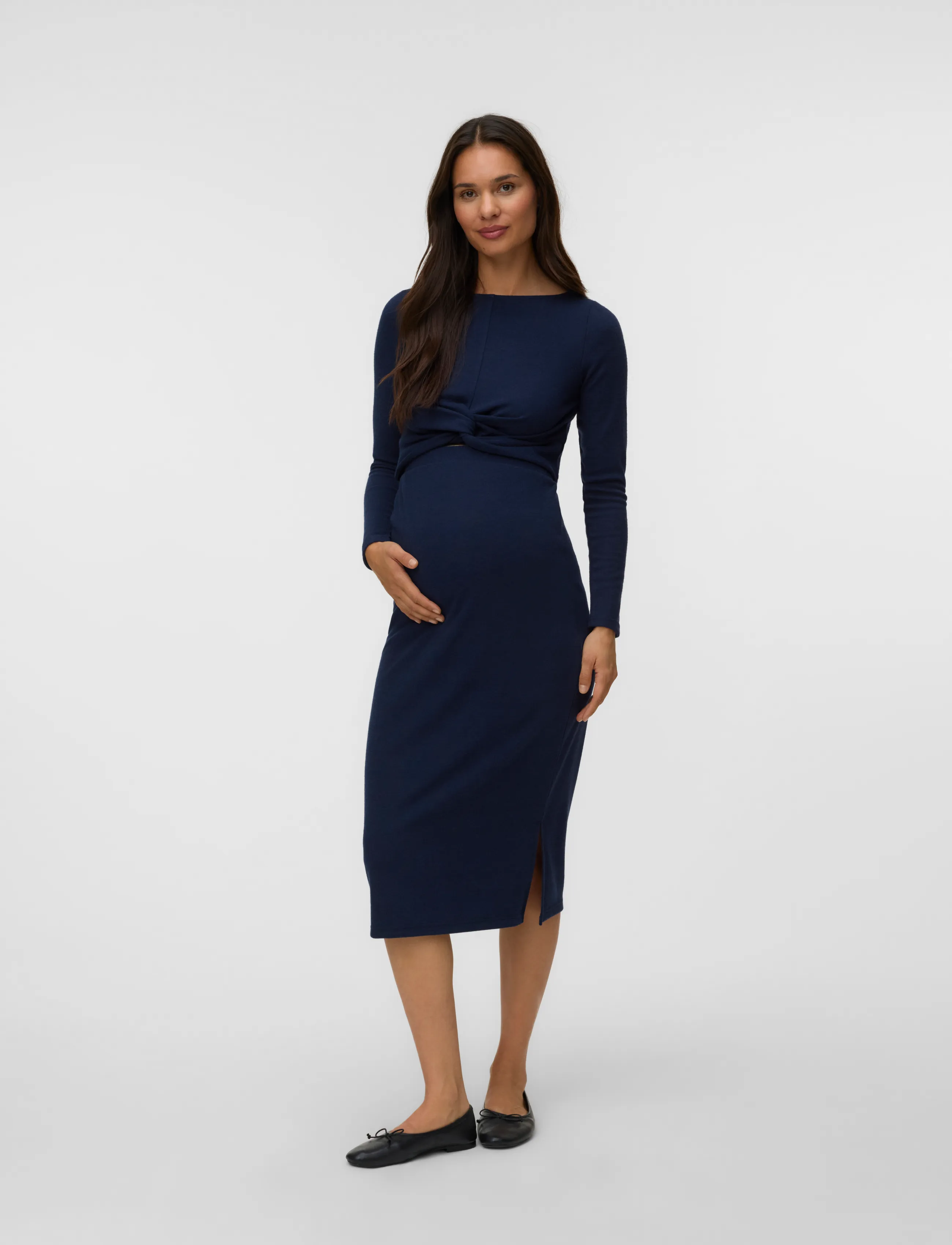 Mamalicious - MLRIGA JRS MIDI SKIRT HW - navy blazer - 4