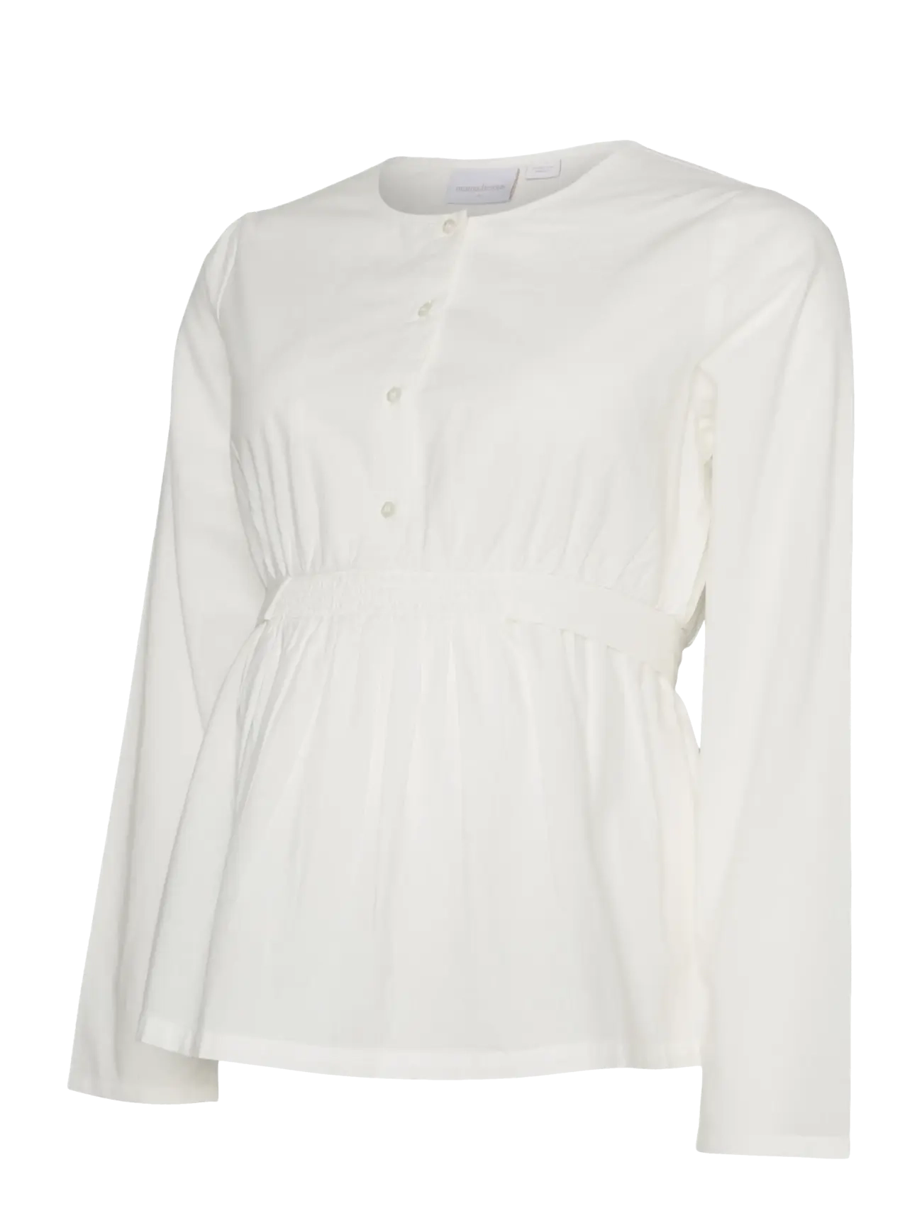 Mamalicious MLZOEY LIA L/S WO TOP 2F - Särgid - SNOW WHITE / white