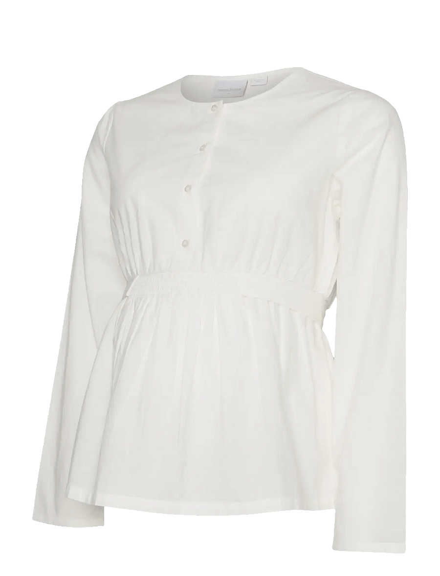 Mamalicious - MLZOEY LIA L/S WO TOP 2F - snow white - 1