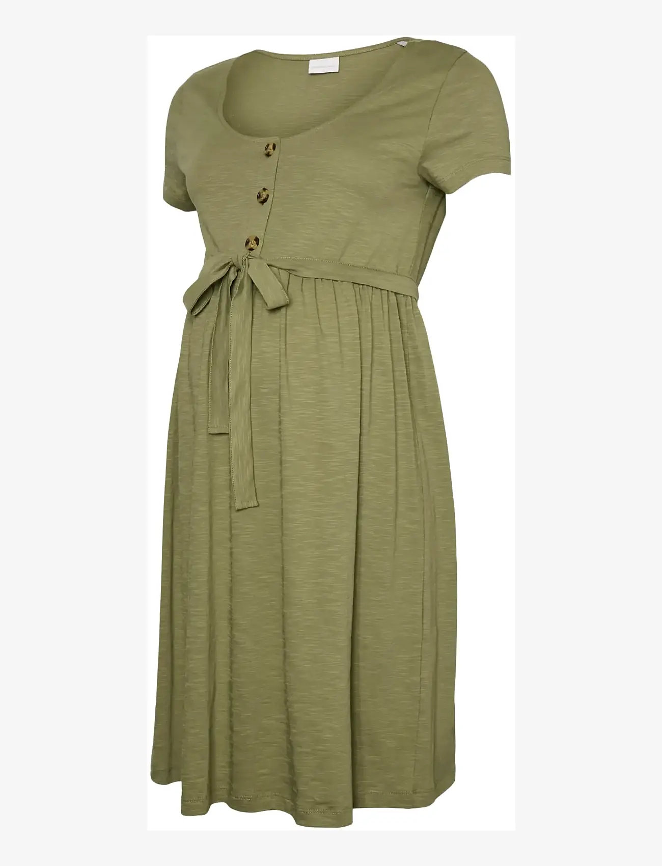 Mamalicious - MLIVY LIA SS JRS ABK DRESS 2F - midi kjoler - oil green - 1