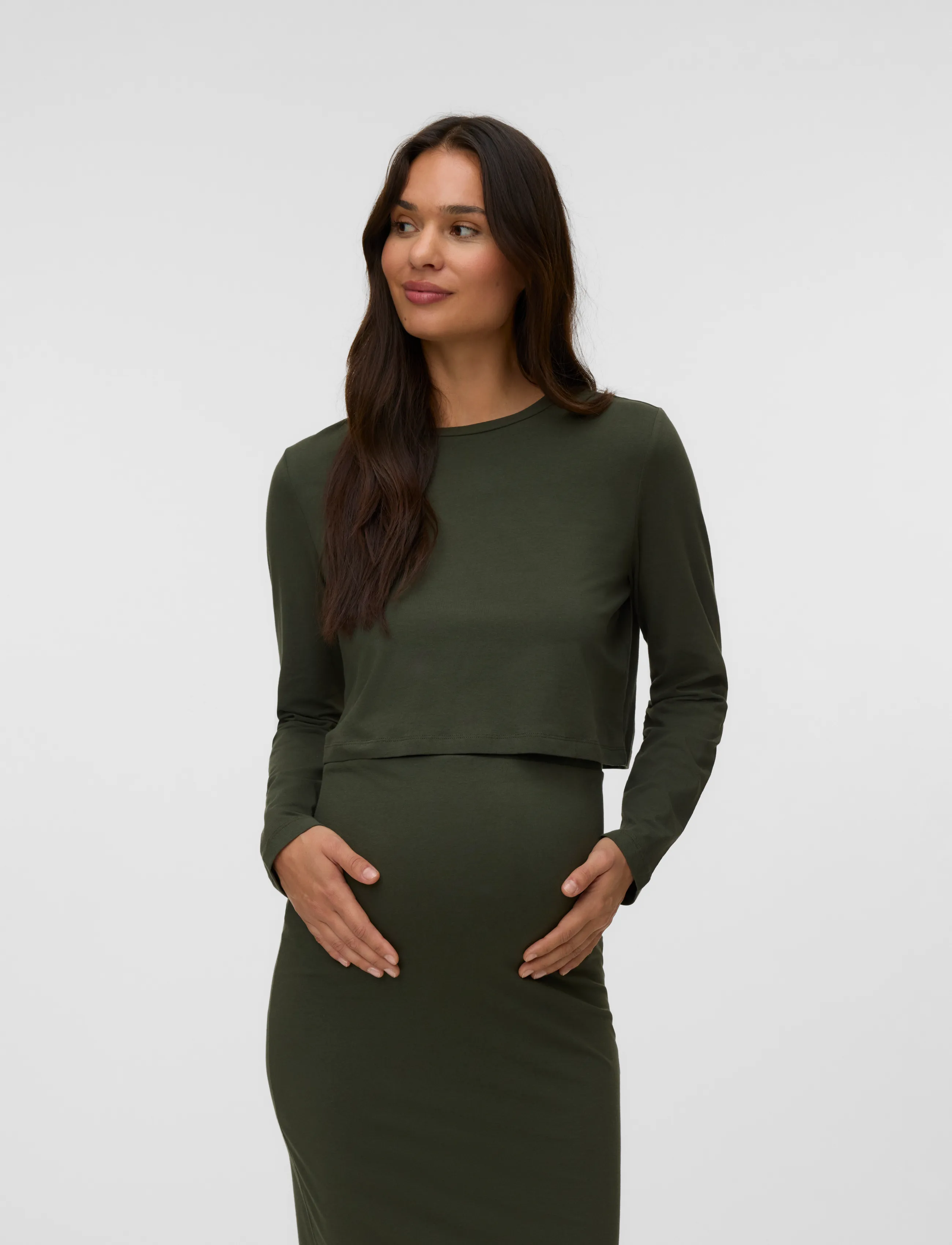 Mamalicious MLKERRIE LS TOP AND SKIRT JRS SET NOOS - Stickade kjolar - FOREST NIGHT / green