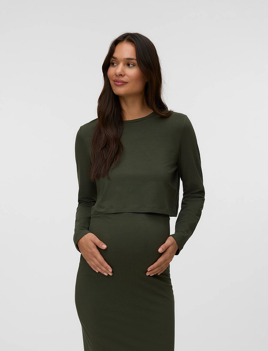 Mamalicious - MLKERRIE LS TOP AND SKIRT JRS SET NOOS - forest night - 0