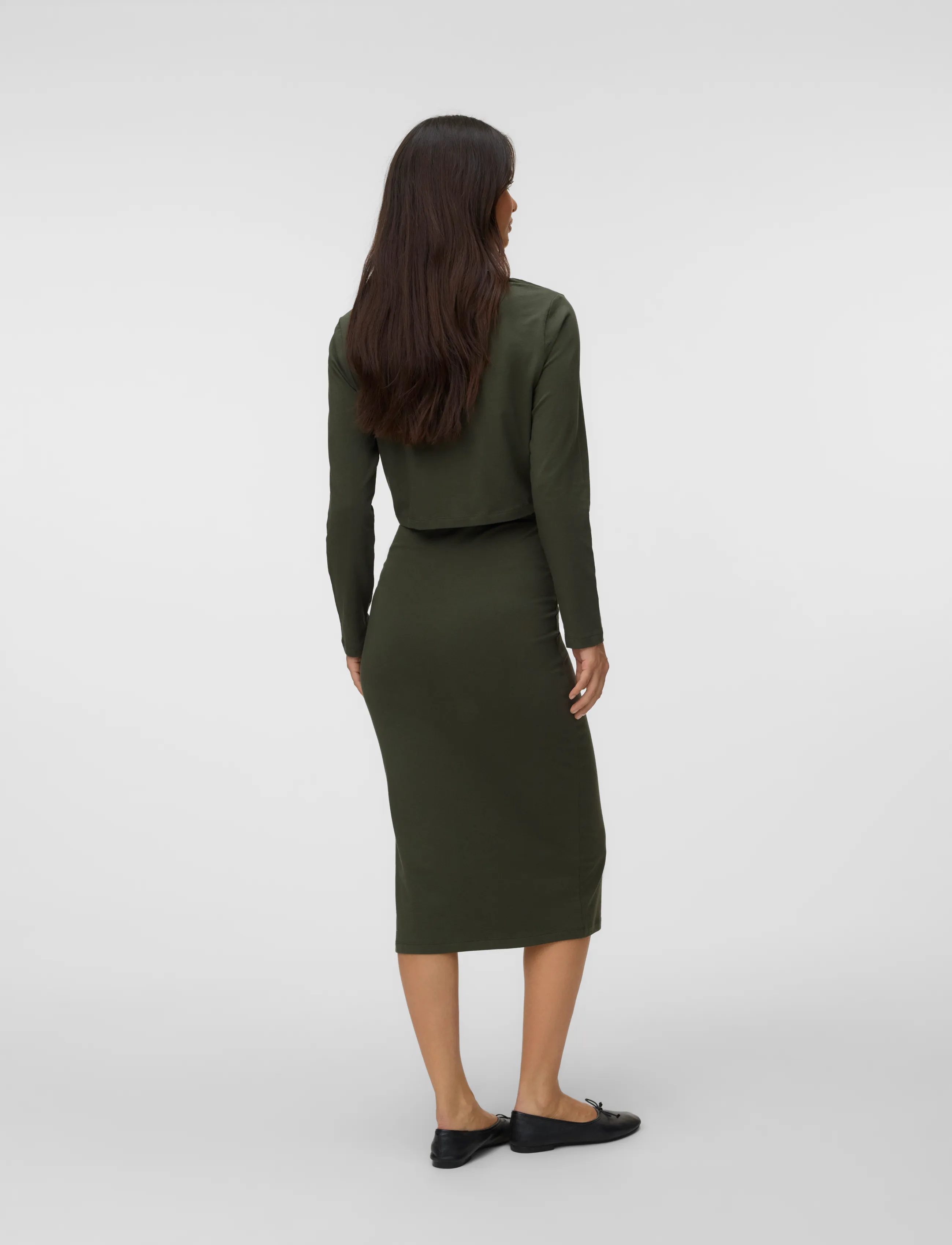 Mamalicious - MLKERRIE LS TOP AND SKIRT JRS SET NOOS - forest night - 3