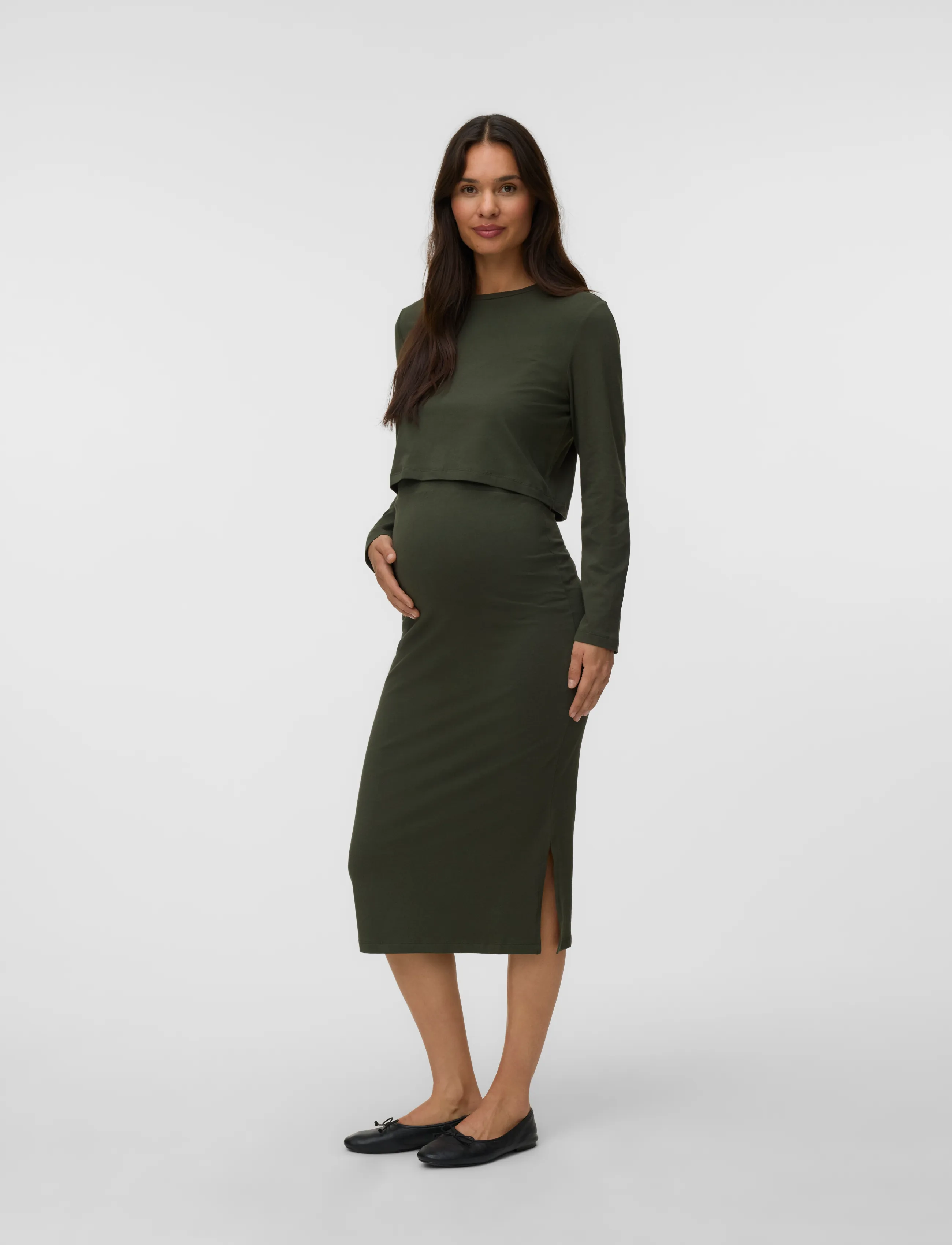 Mamalicious - MLKERRIE LS TOP AND SKIRT JRS SET NOOS - forest night - 4