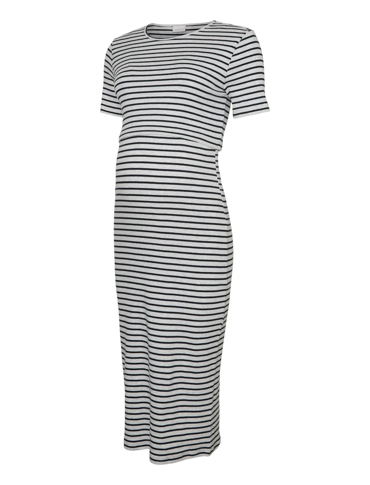 Mamalicious - MLAWA YD JUNE SS JRS MIDI DRESS 2F - t-shirt-kleider - light grey melange - 1