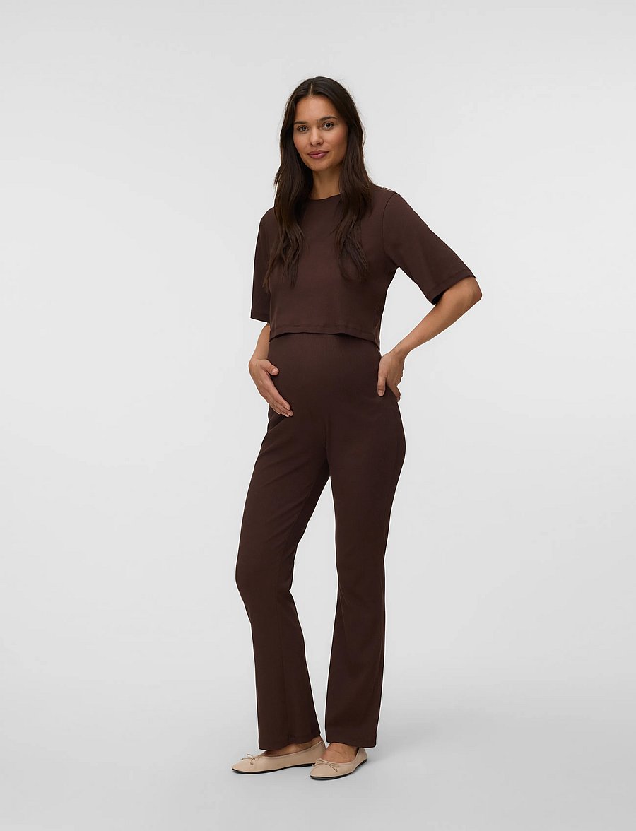 Mamalicious - MLLANE 24 JRS SHORT TOP - tops - hot fudge - 3