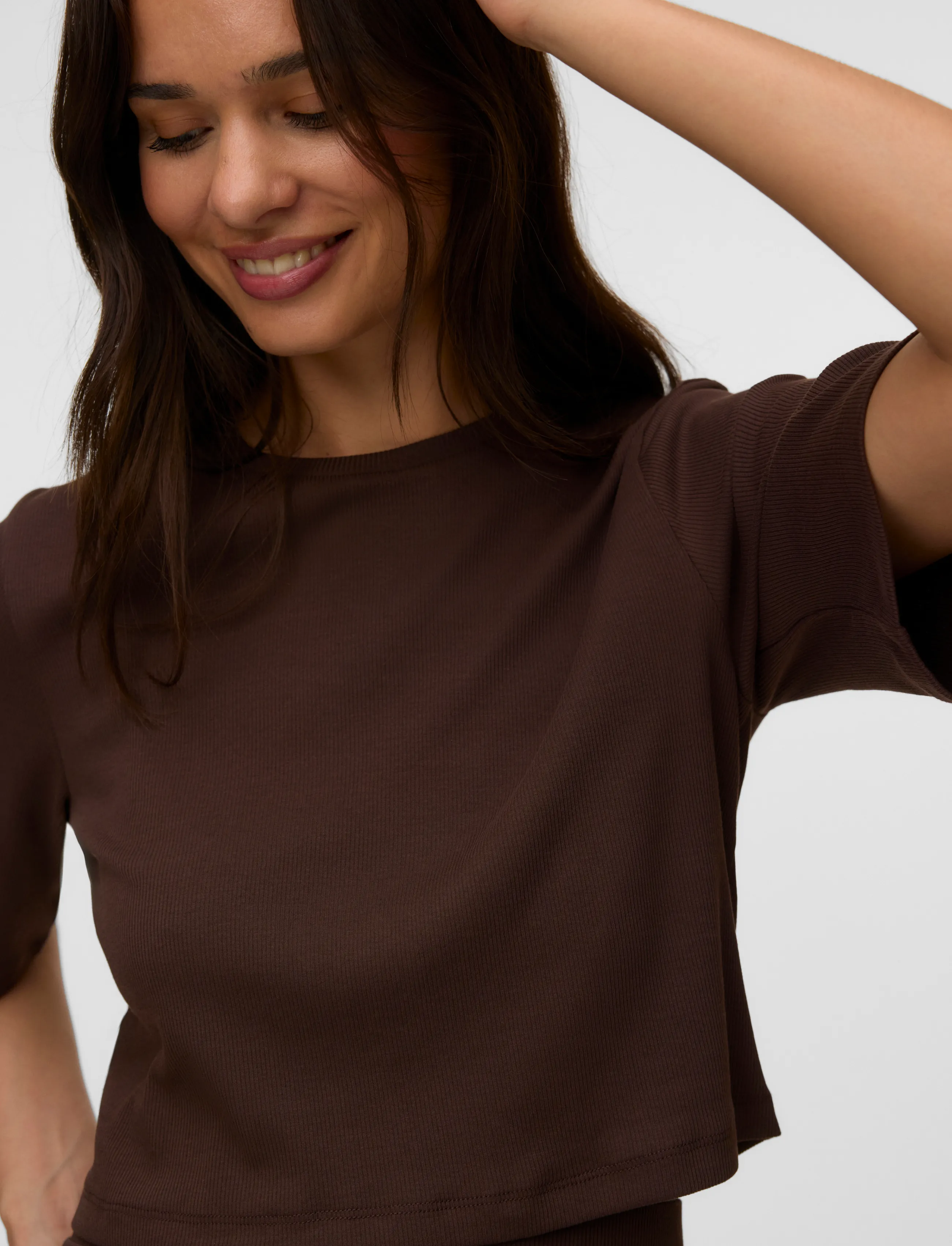 Mamalicious - MLLANE 24 JRS SHORT TOP - hot fudge - 4