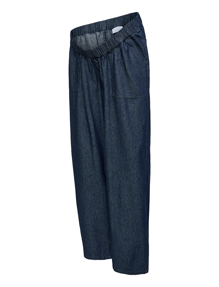 Mamalicious - MLVALETTA STRAIGHT DENIM PANT - underdele - dark blue denim - 1