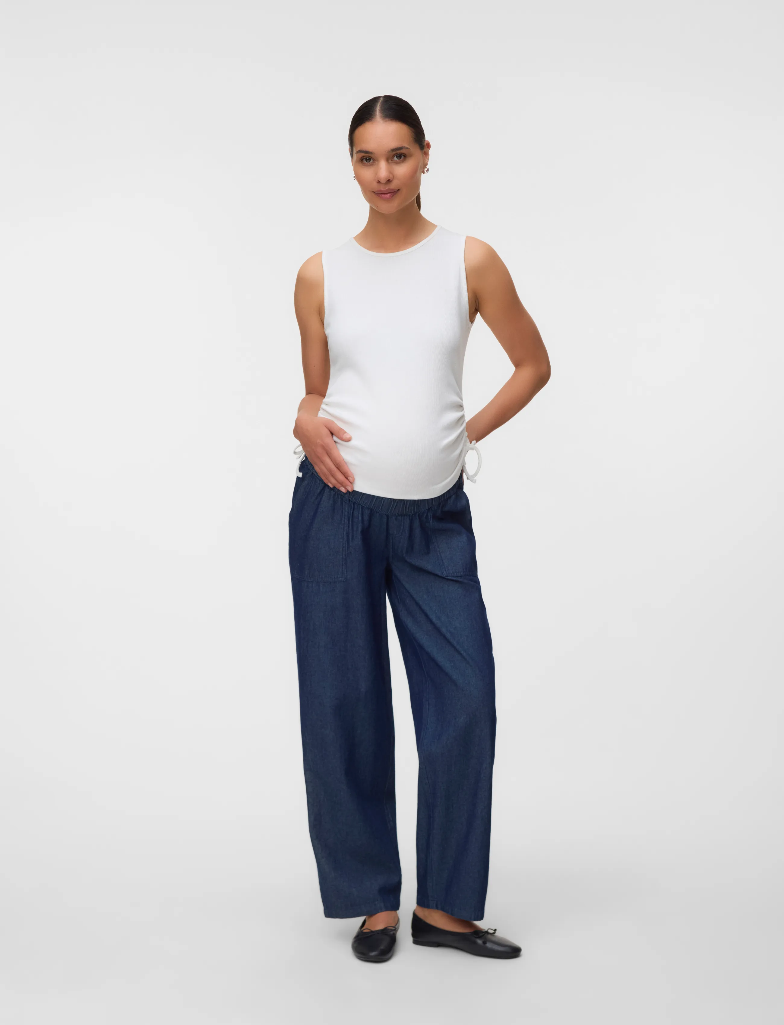 Mamalicious - MLVALETTA STRAIGHT DENIM PANT - jeans - dark blue denim - 3