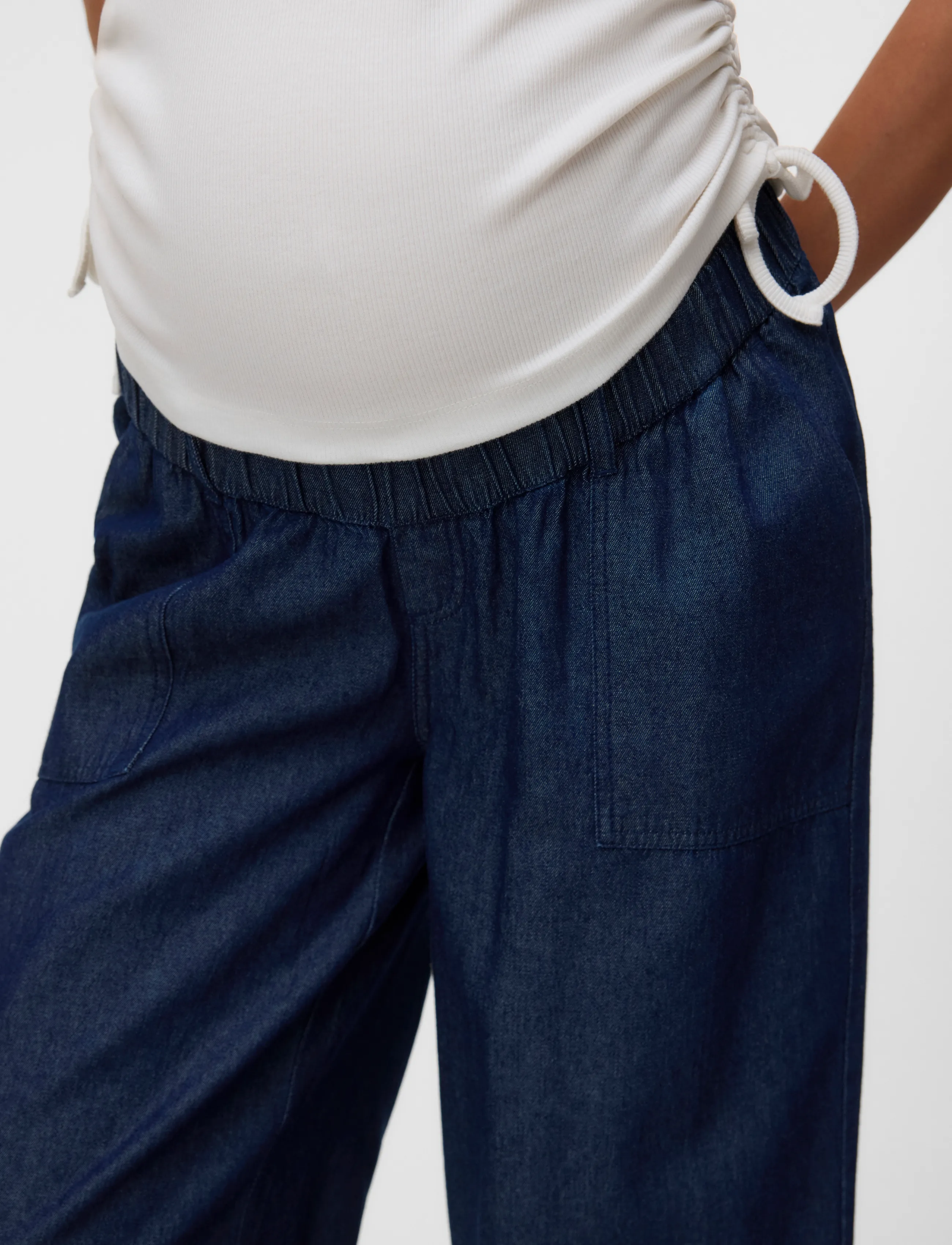 Mamalicious - MLVALETTA STRAIGHT DENIM PANT - jeans - dark blue denim - 4