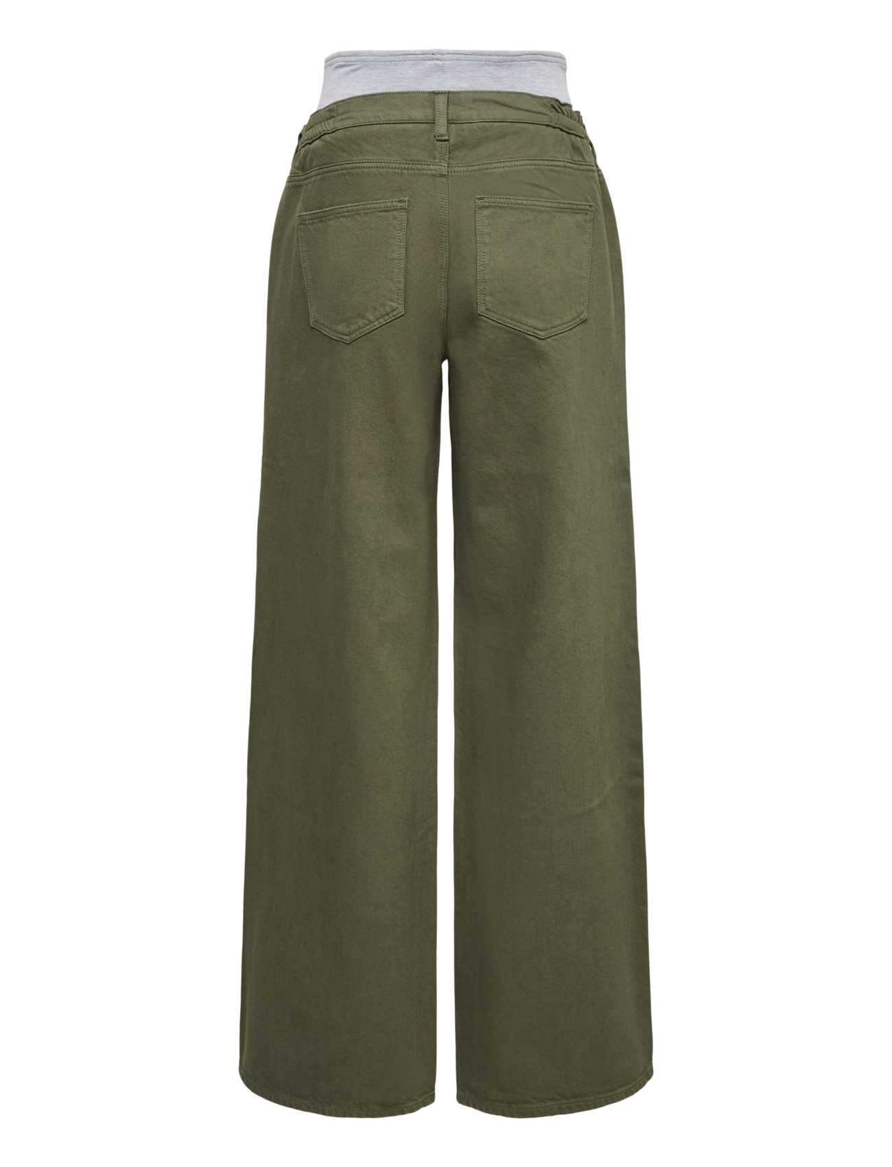 Mamalicious - MLMALAGA WIDE LEG GREEN JEANS - bottoms - thyme - 1
