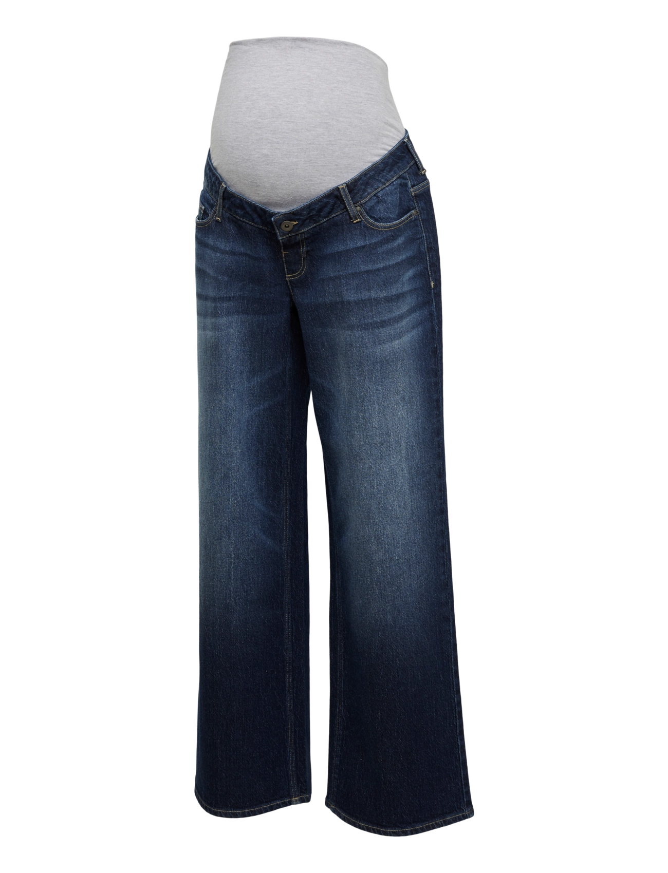 Mamalicious MLMALAGA WIDELEG JEANS NOOS - Hosen mit weitem Bein - DARK BLUE DENIM / navy