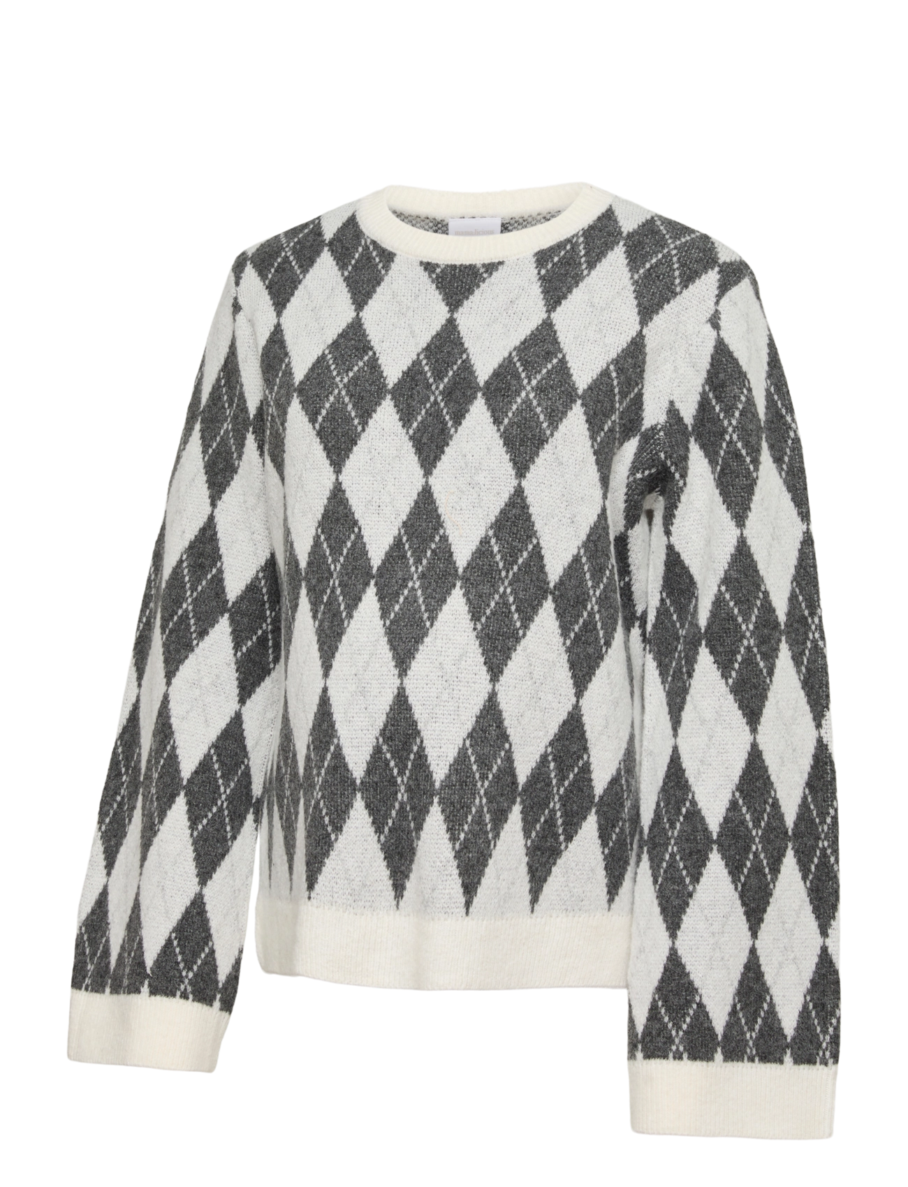 Mamalicious MLARGYLE VITA L/S KNIT TOP 2F - Mamalicious - BIRCH / cream