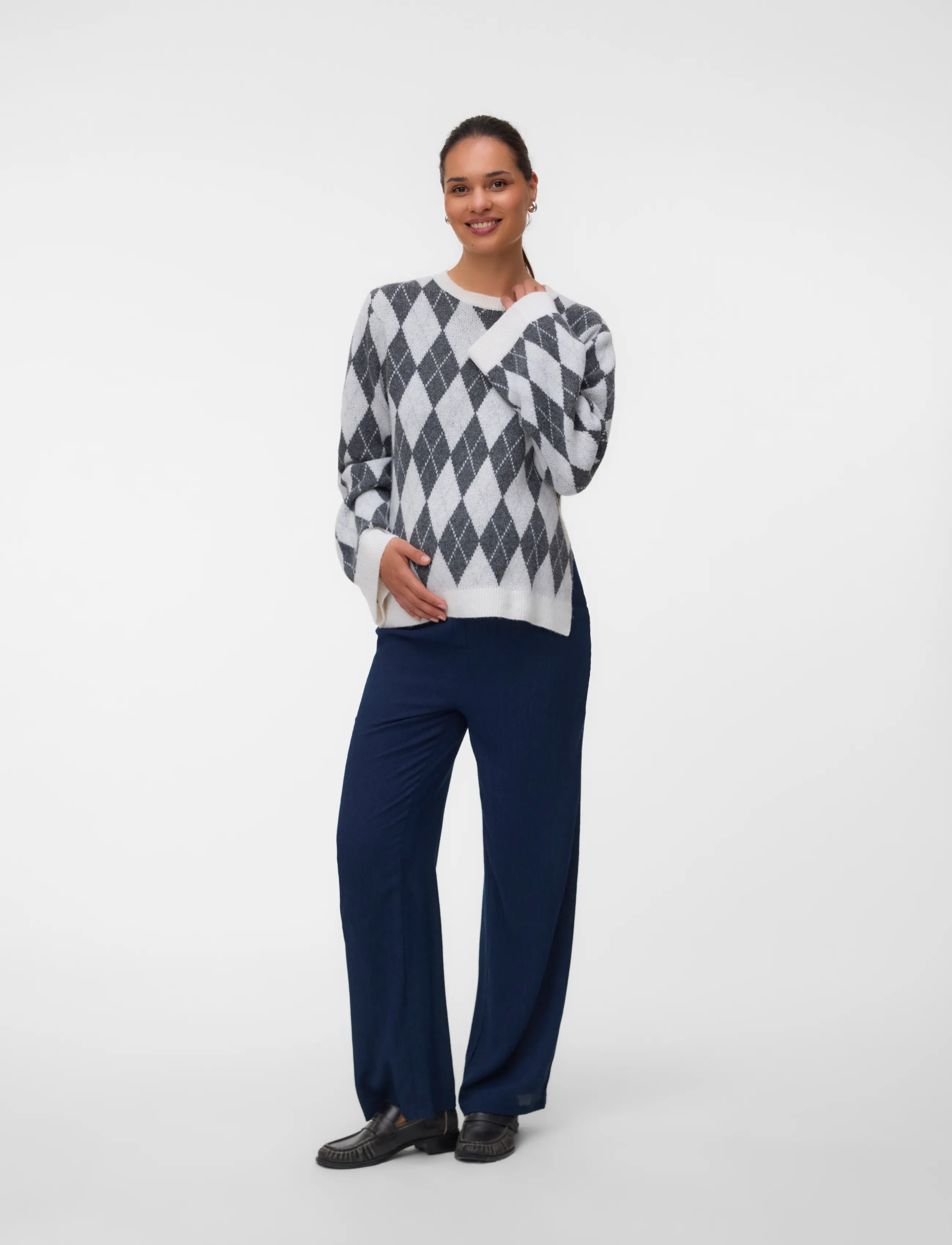 Mamalicious - MLARGYLE VITA L/S KNIT TOP 2F - birch - 3