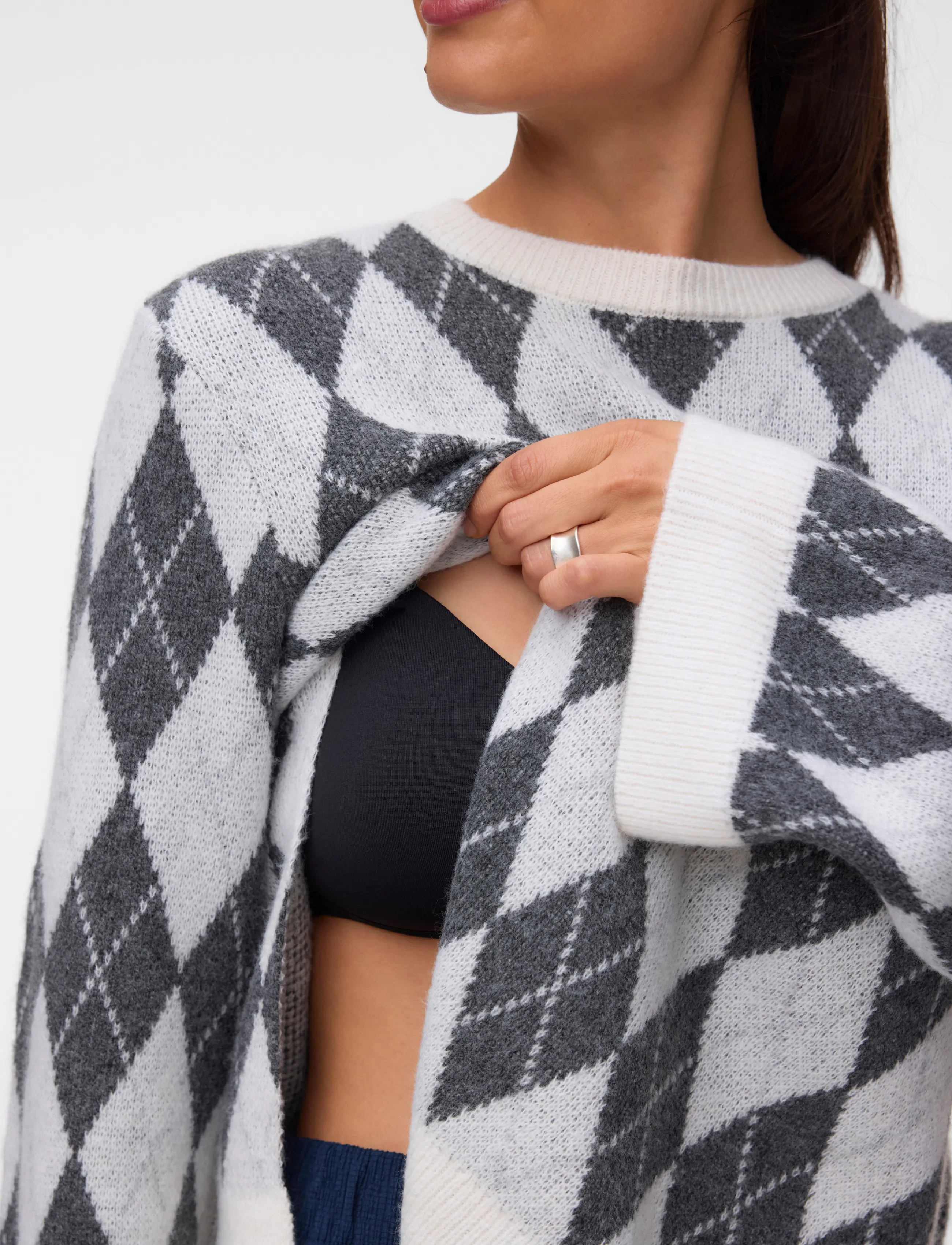 Mamalicious - MLARGYLE VITA L/S KNIT TOP 2F - birch - 5
