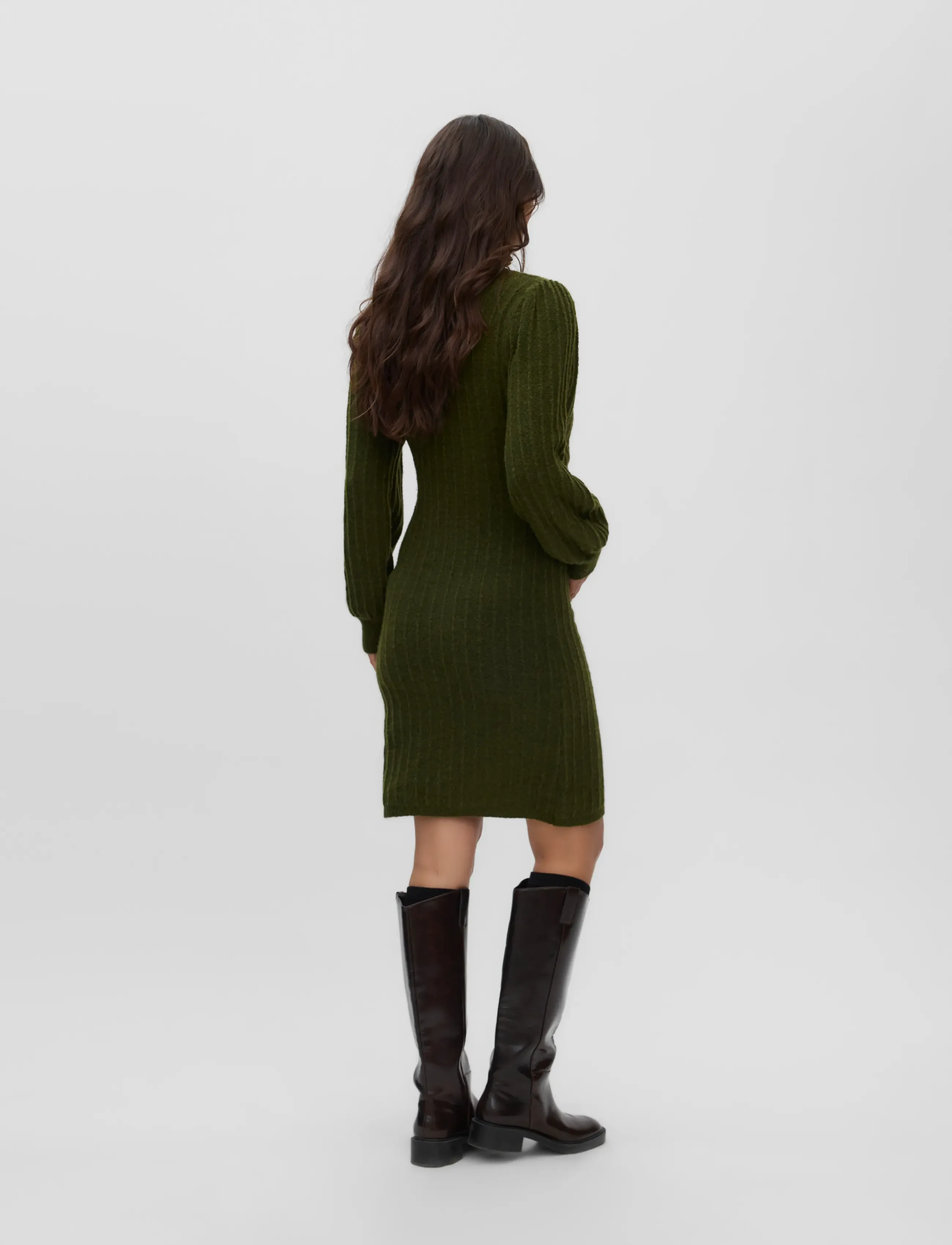Mamalicious - MLALLISON JUNE L/S KNIT ABK DRESS 2F - strickkleider - rifle green - 2