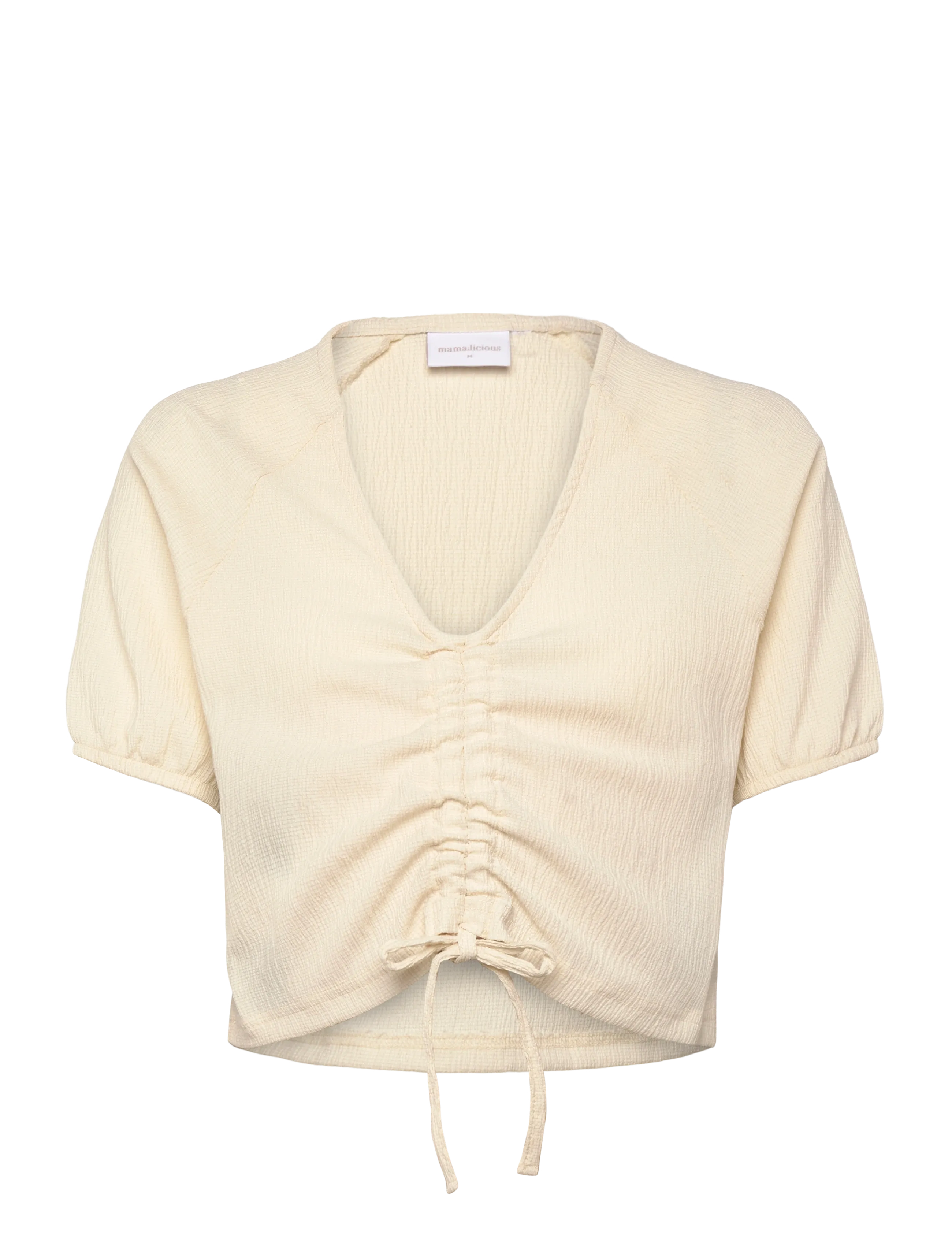 Mamalicious MLCAVI SS JRS TOP - Kläder - BIRCH / cream