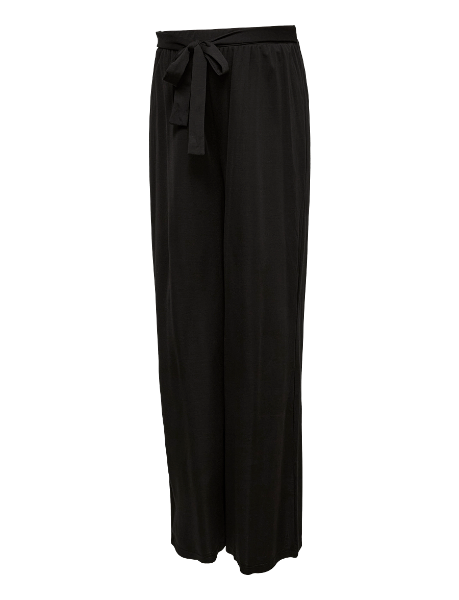 Mamalicious - MLCHRISSY WIDE JRS PANTS HW - hosen mit weitem bein - black - 0