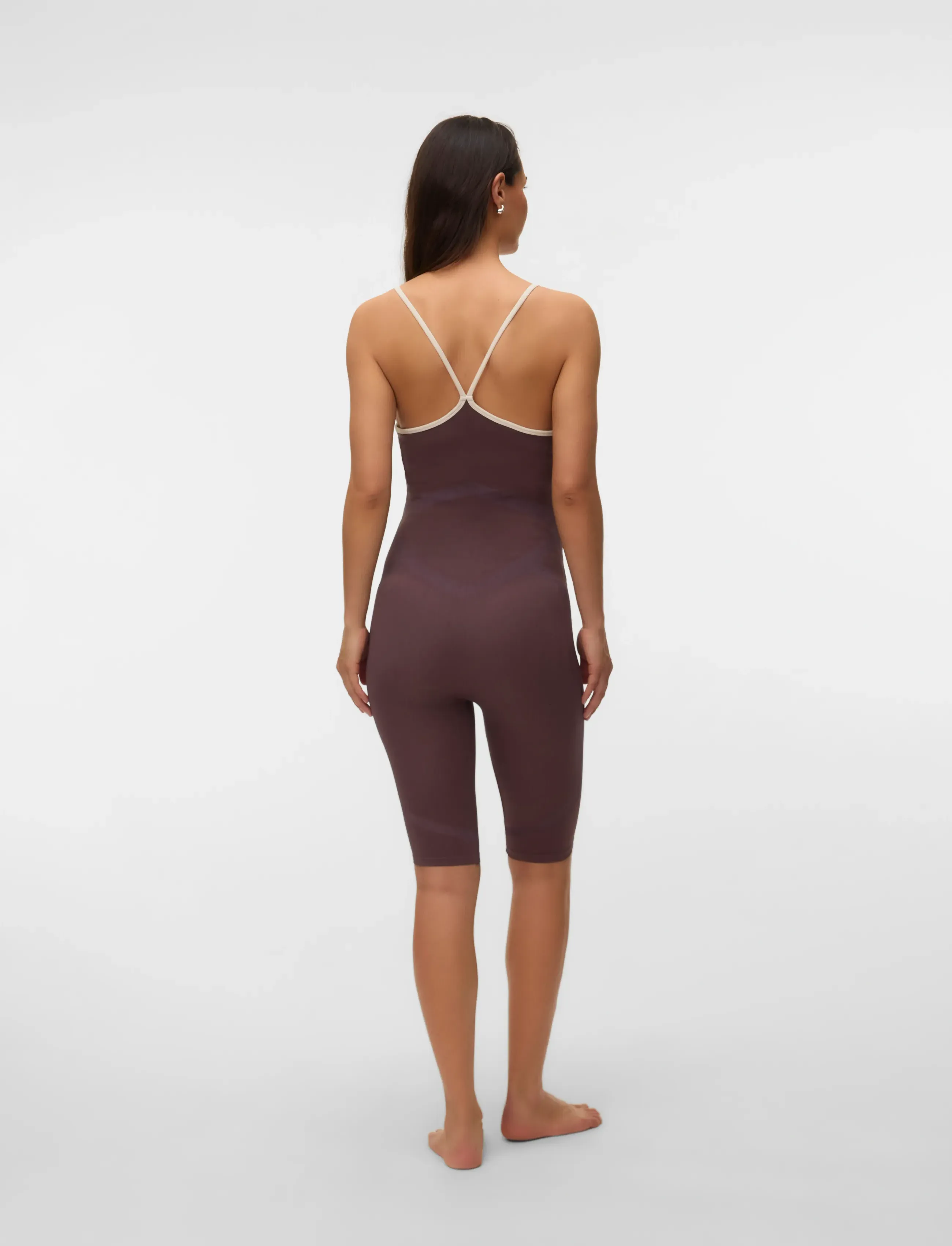 Mamalicious - MLPAULETTE COLOR STRAP PLAYSUIT - nærföt - hot fudge - 3