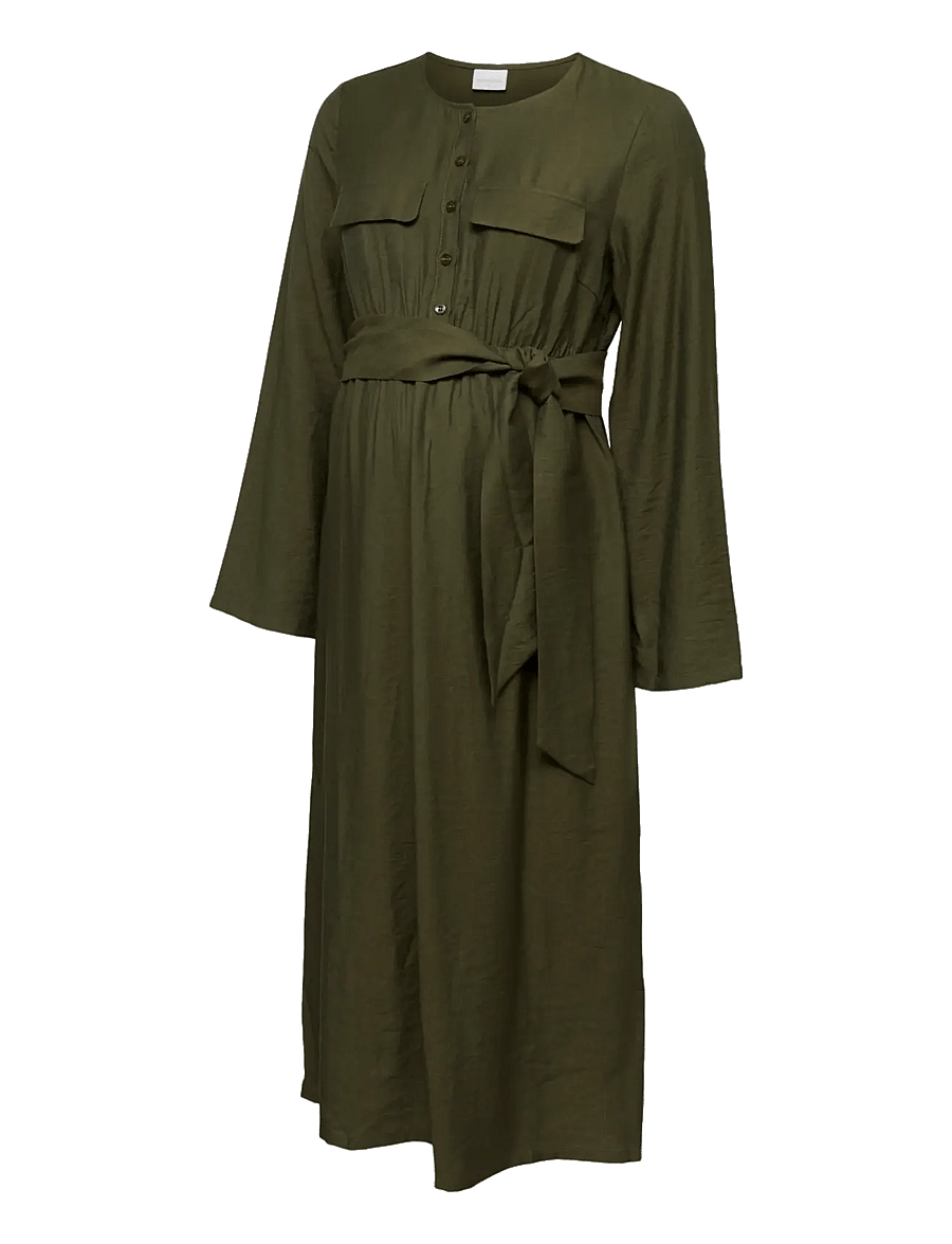 Mamalicious - MLREGITZA LIA LS WO MIDI DRESS 2F - hemdkleider - thyme - 1