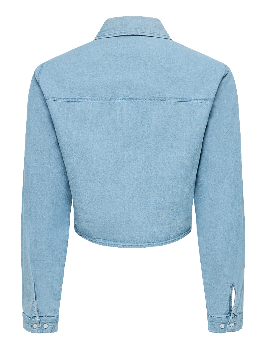 Mamalicious - MLNIRA LIA LS WO CROP TOP 2F - light blue denim - 2