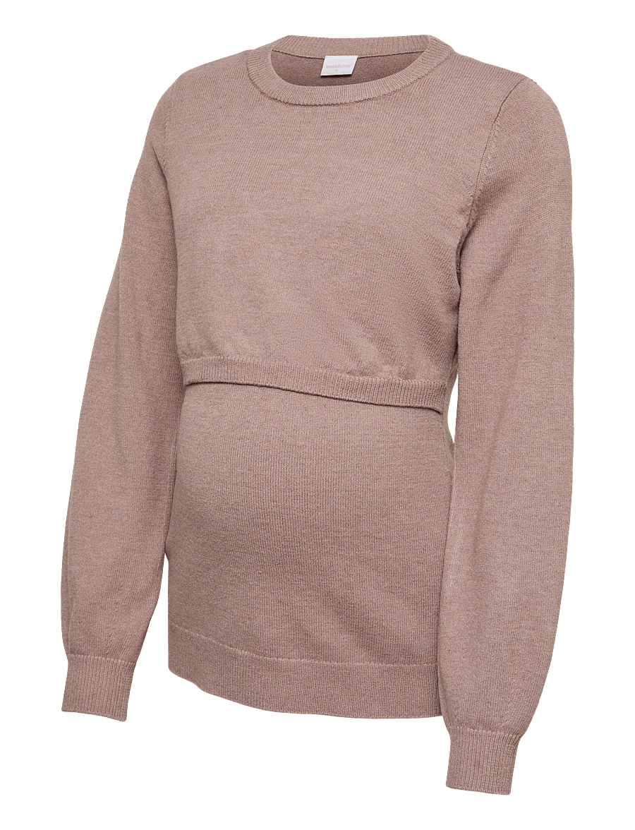 Mamalicious - MLPALOMA JUNE LS KNIT TOP - rose taupe - 1