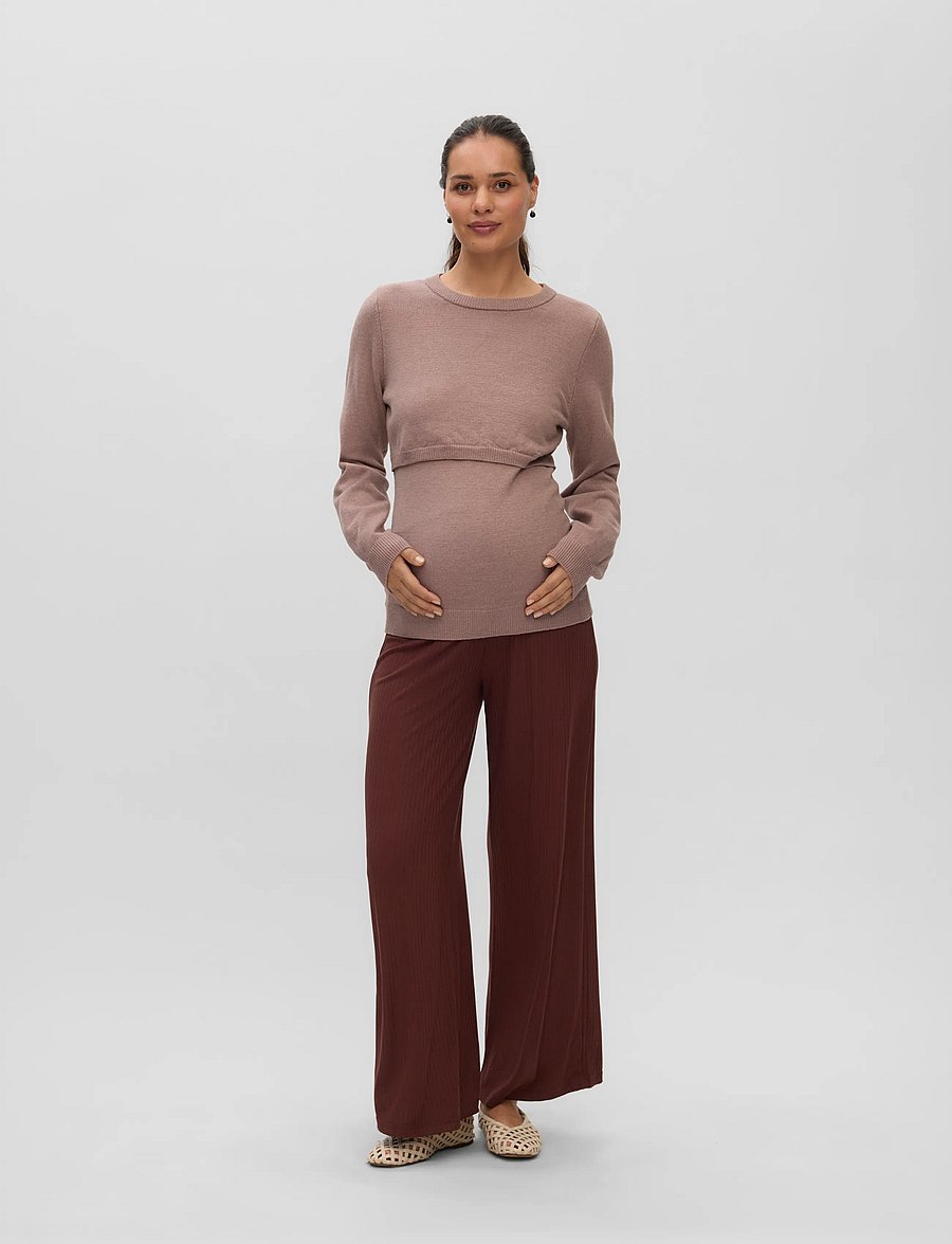Mamalicious - MLPALOMA JUNE LS KNIT TOP - rose taupe - 0