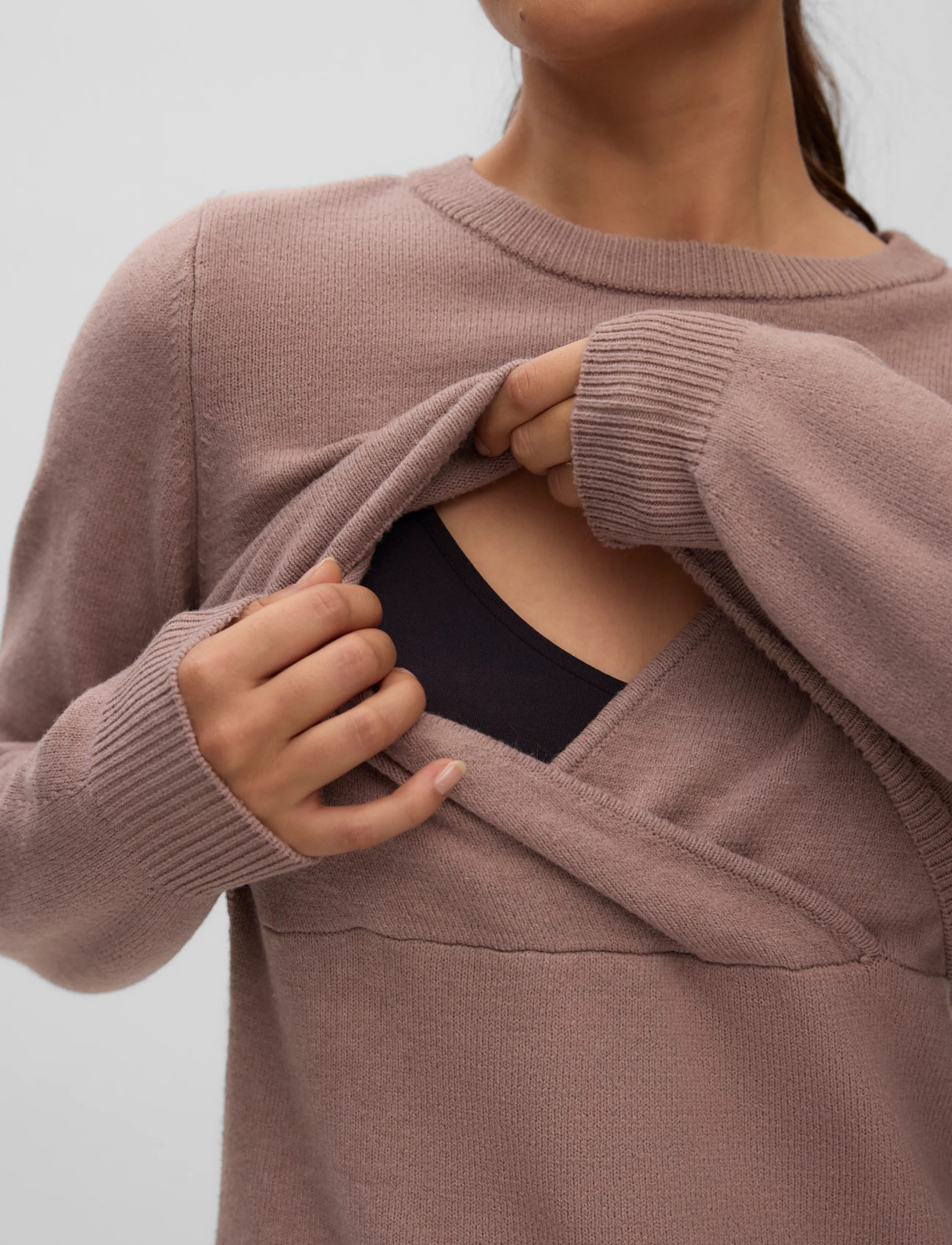 Mamalicious - MLPALOMA JUNE LS KNIT TOP - rose taupe - 5