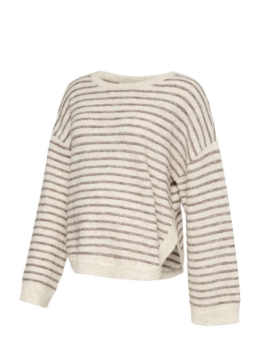 Mamalicious - MLIRMA VITA LS KNIT TOP 2F - overdele - birch - 0