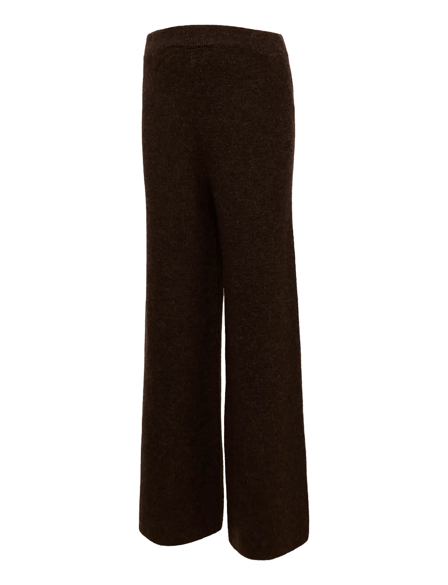 Mamalicious - MLSHILA WIDE KNIT PANT HW - hot fudge - 1