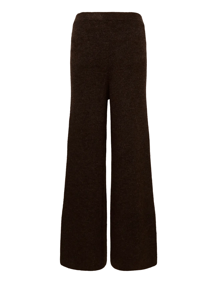 Mamalicious - MLSHILA WIDE KNIT PANT HW - hot fudge - 2