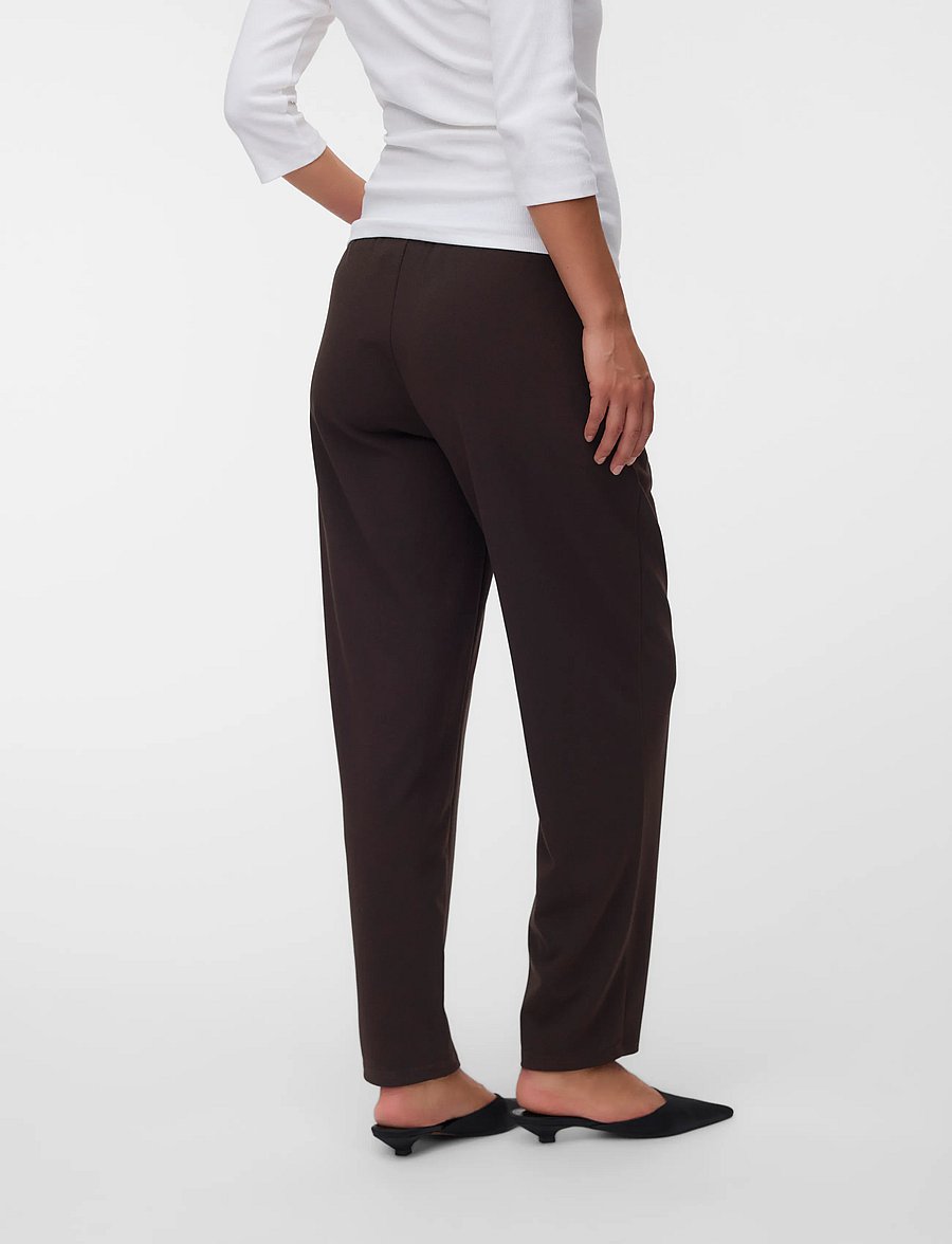Mamalicious - MLSIMMI STRAIGHT JRS PANTS - nederdelar - chocolate torte - 2