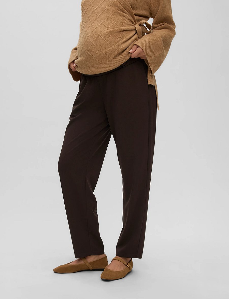 Mamalicious - MLSIMMI STRAIGHT JRS PANTS - hose mit geradem bein - chocolate torte - 3