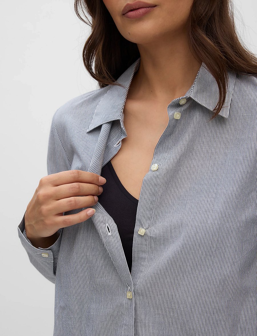 Mamalicious - MLINA LIA LS WO SHIRT 2F - langärmlige hemden - navy blazer - 5