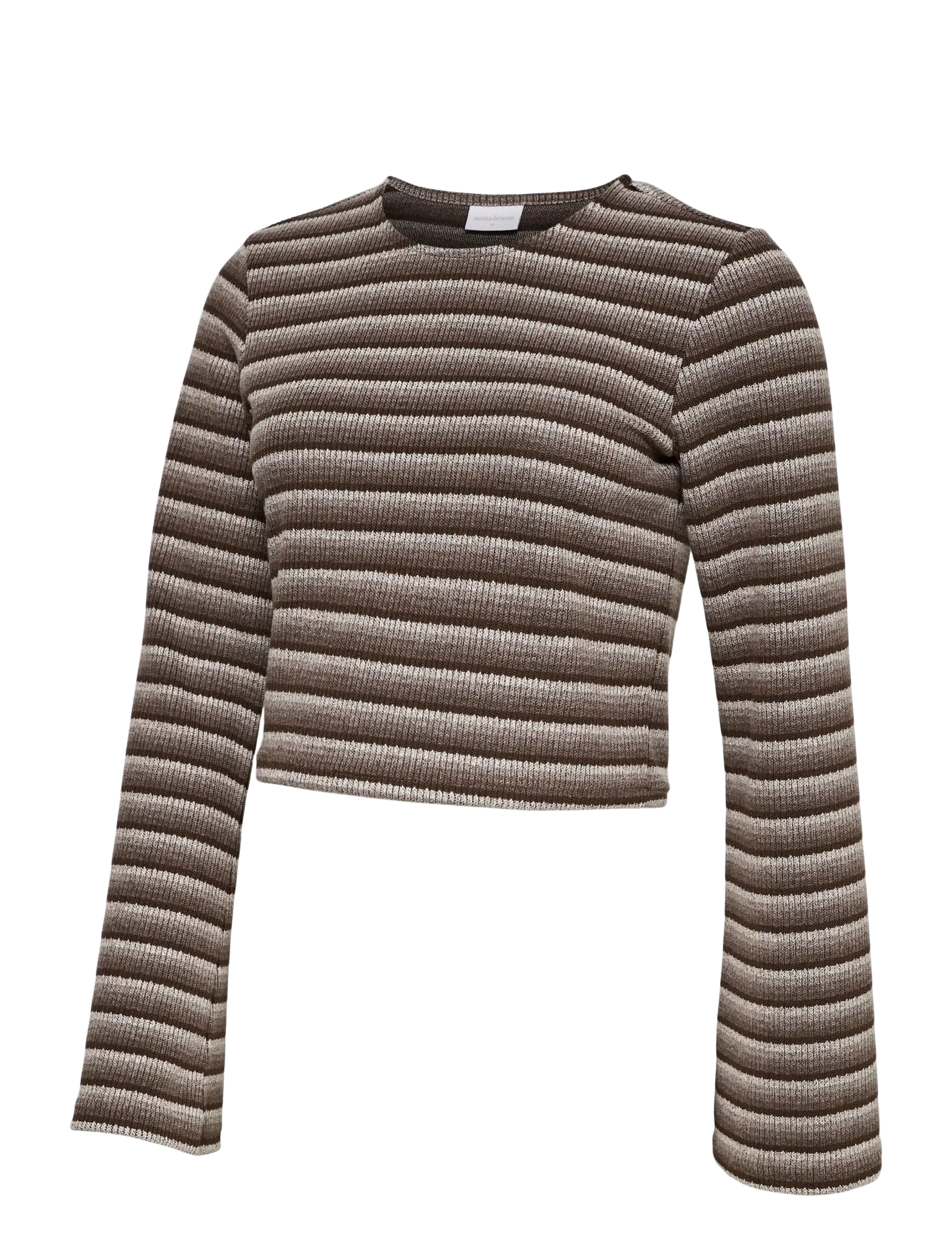 Mamalicious MLIMAN LS JRS CROP TOP - topid - cocoa brown - Rasedate riided - COCOA BROWN / brown