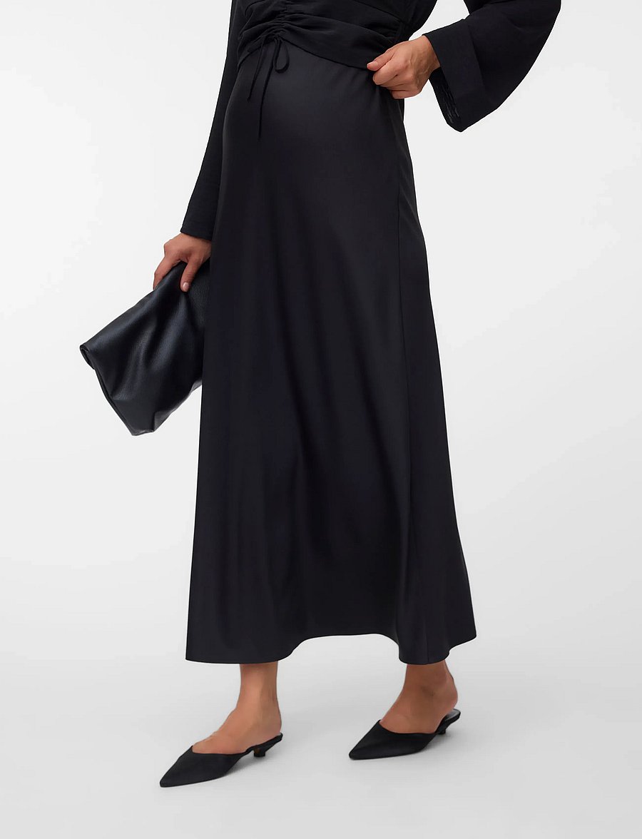 Mamalicious - MLKAMILL WO MAXI SKIRT HW - hosen - black - 0