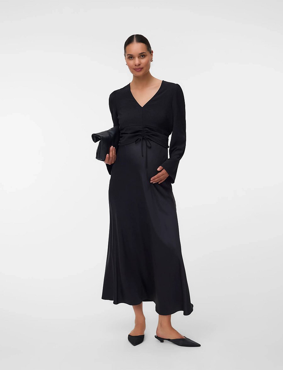 Mamalicious - MLKAMILL WO MAXI SKIRT HW - hosen - black - 3